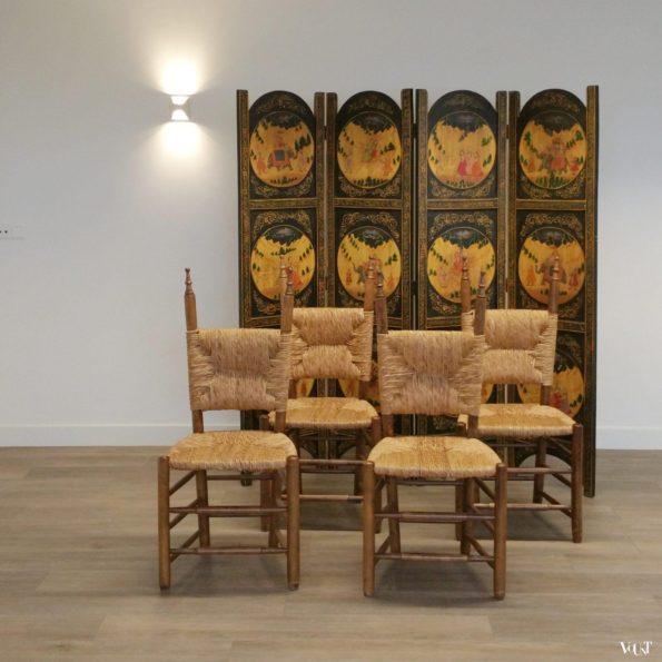 Set van 4 Spaanse stoelen, jaren '50