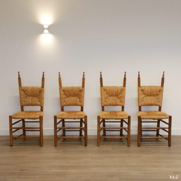 Set van 4 Spaanse stoelen, jaren '50