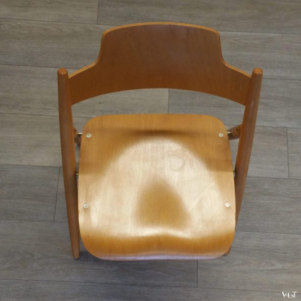 2 vintage beukenhouten SE 18 klapstoelen, Egon Eiermann voor Wilde und Spieth, jaren '50