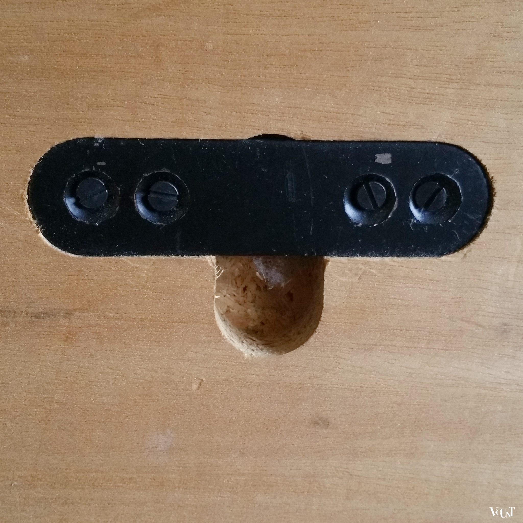 Vintage rotan wandspiegel