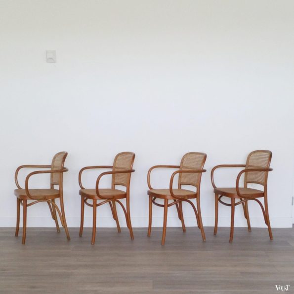 Set van 4 Praag of 811 stoelen, Roemenië, jaren '50/'60