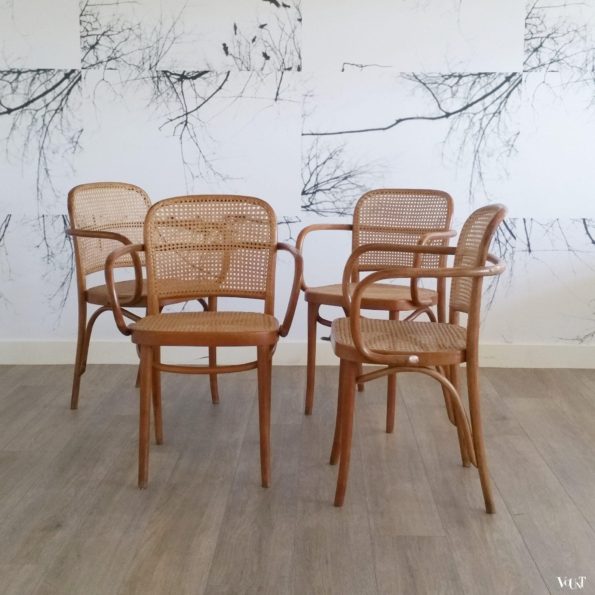 Set van 4 Praag of 811 stoelen, Roemenië, jaren '50/'60