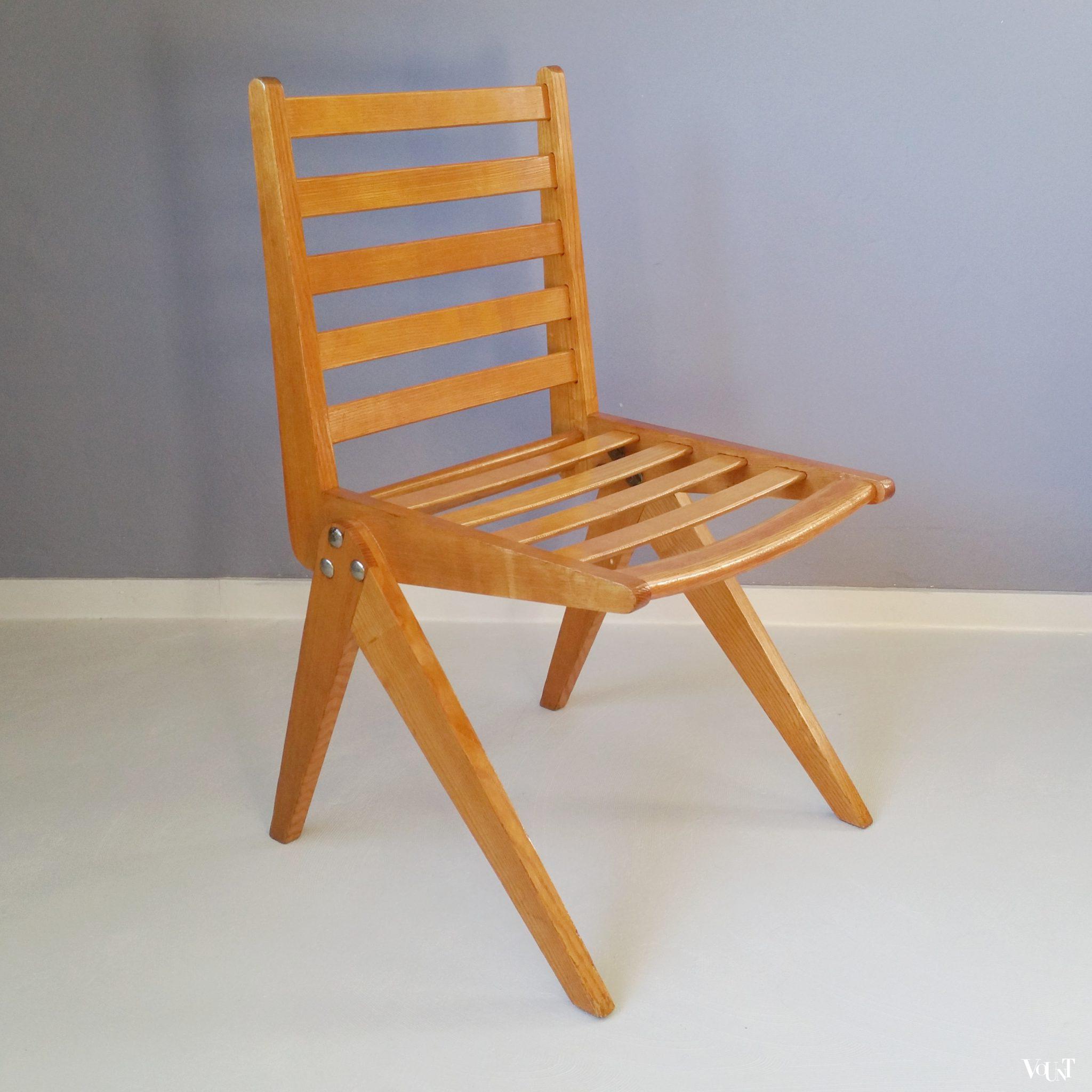 Compas stoel, Pierre Jeanneret en Charlotte Perriand, jaren '40