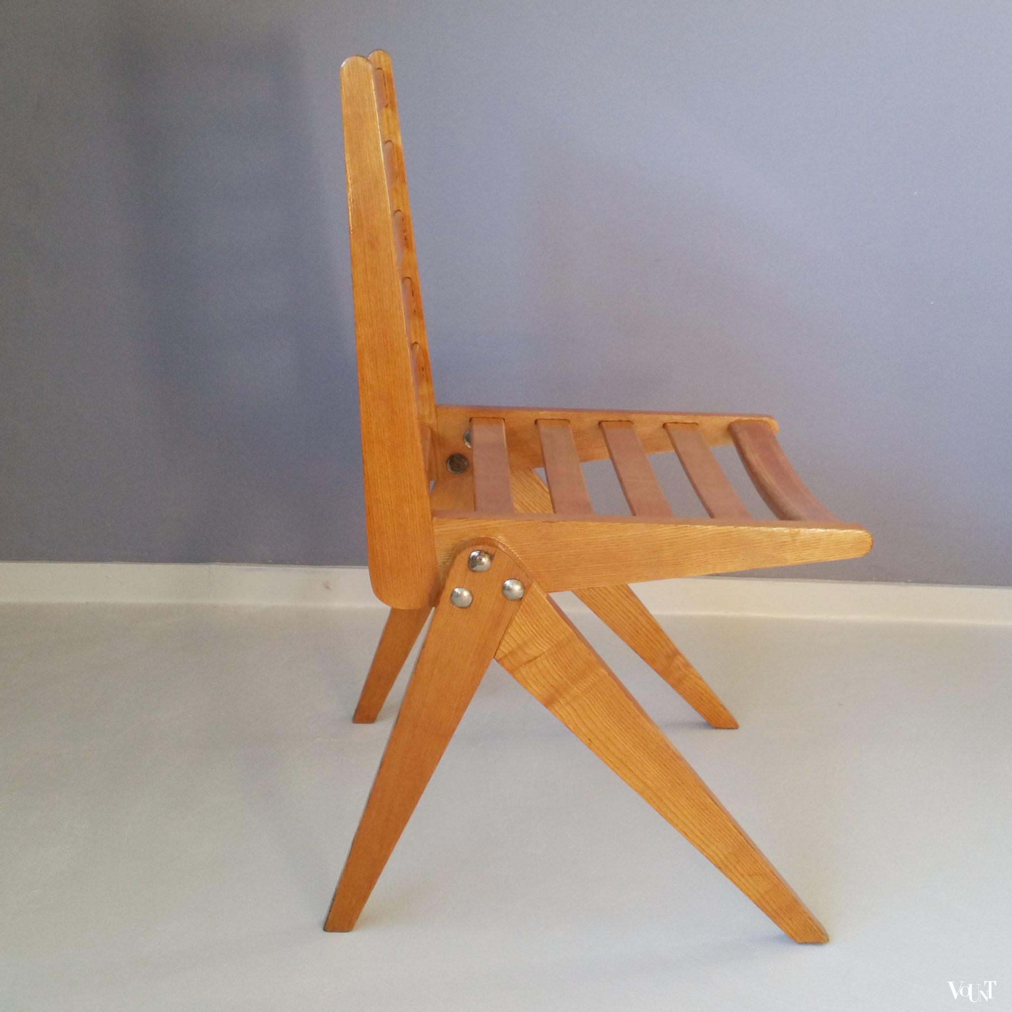 Compas stoel, Pierre Jeanneret en Charlotte Perriand, jaren '40