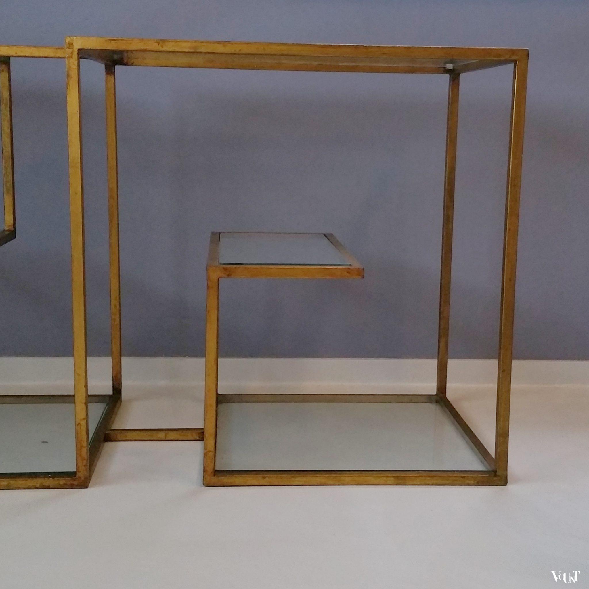 Goudkleurige etagère / room divider, jaren '70