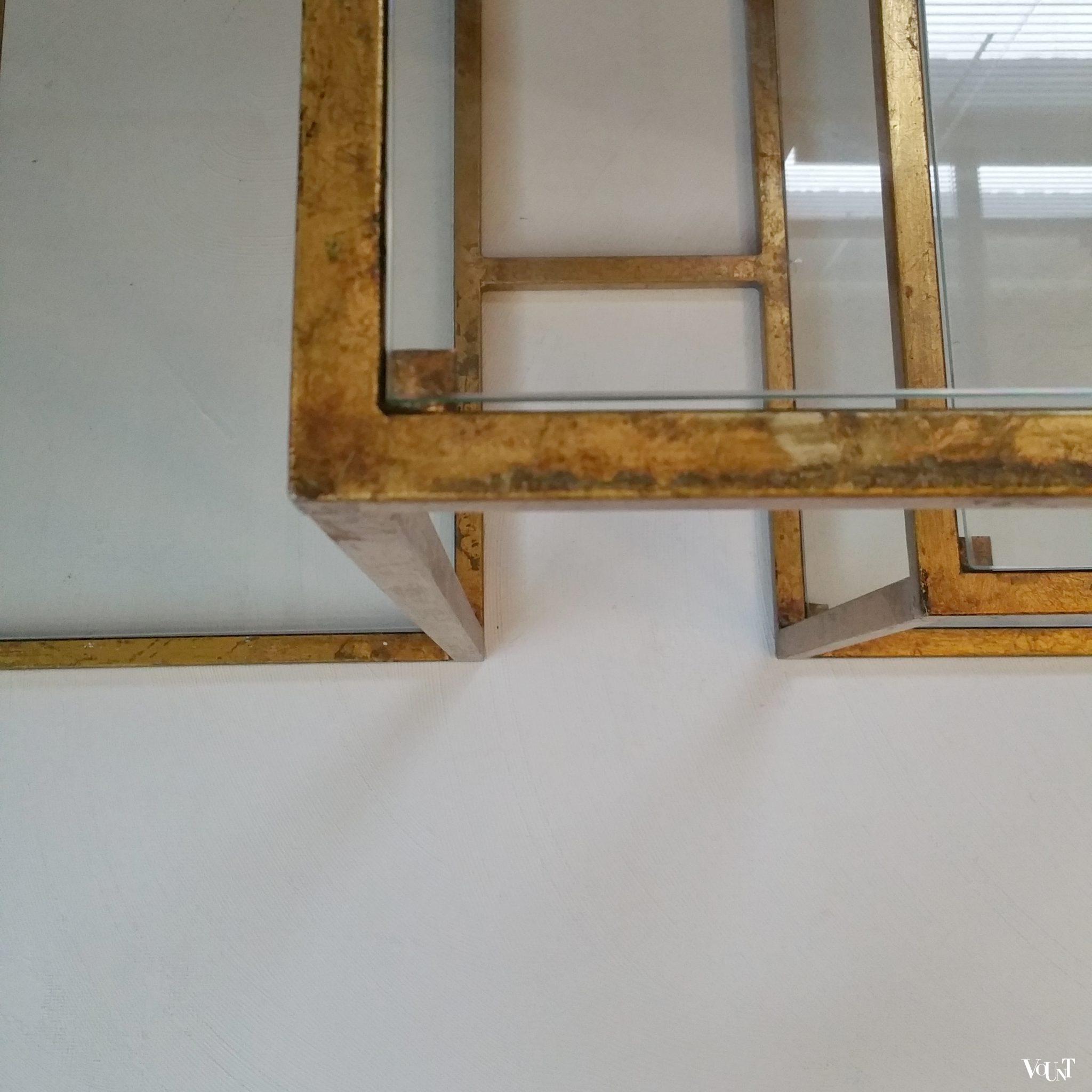 Goudkleurige etagère / room divider, jaren '70