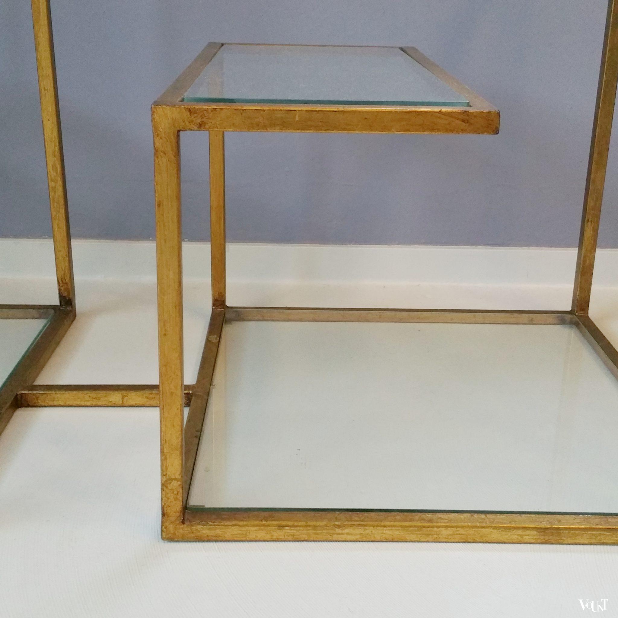 Goudkleurige etagère / room divider, jaren '70