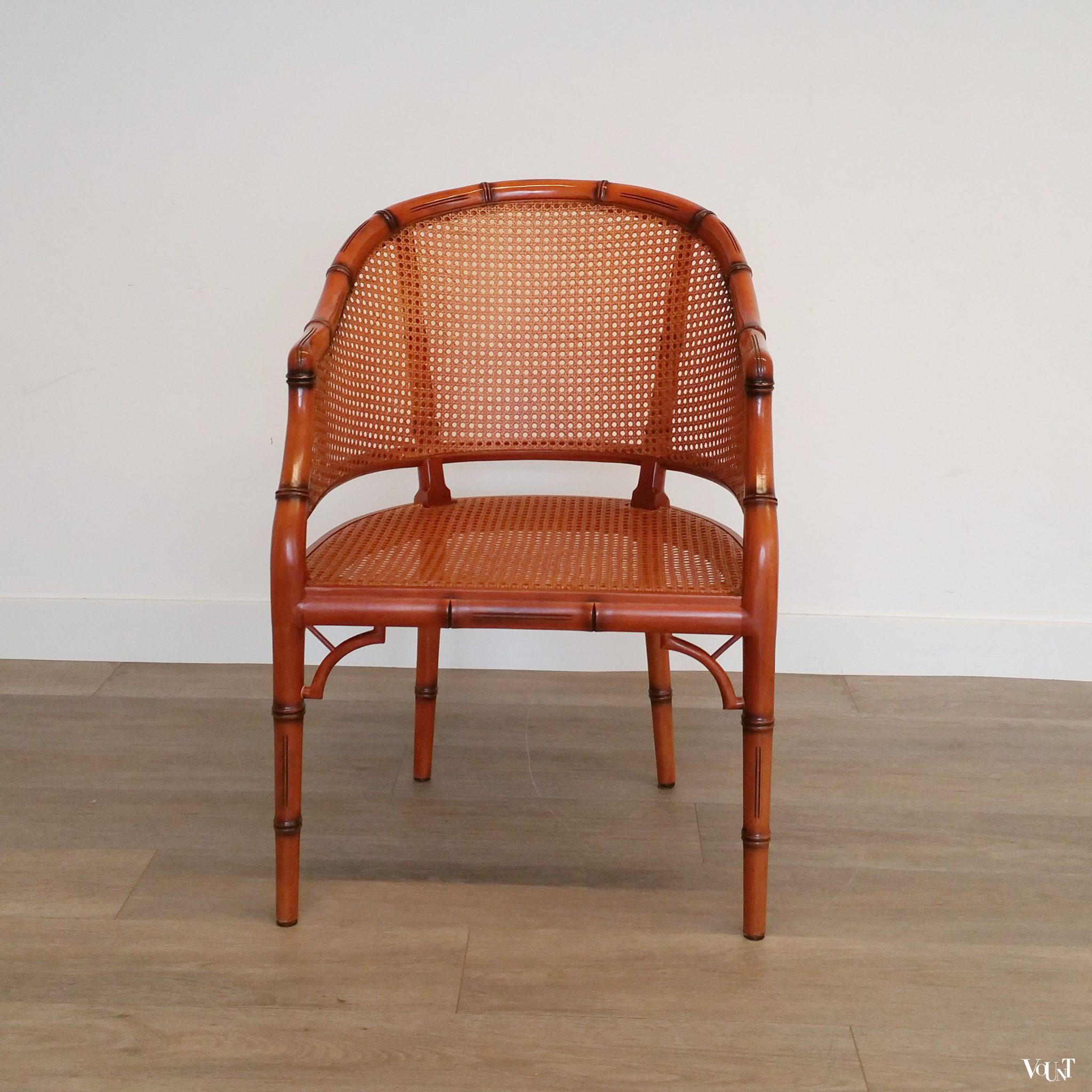 Faux bamboo fauteuil, jaren '90