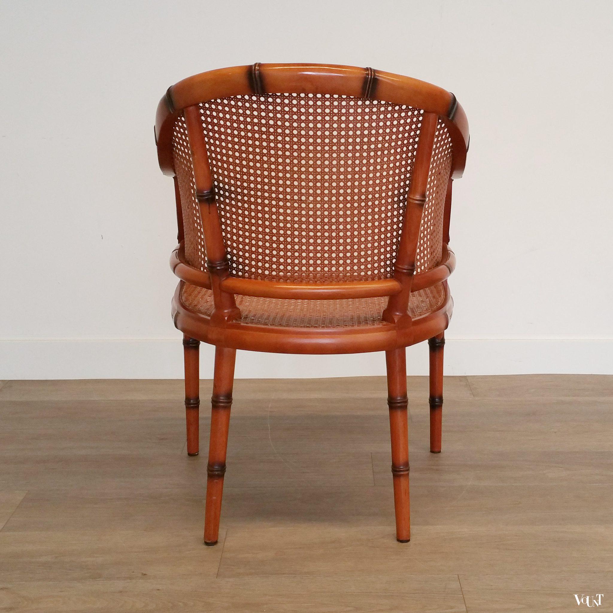 Faux bamboo fauteuil, jaren '90