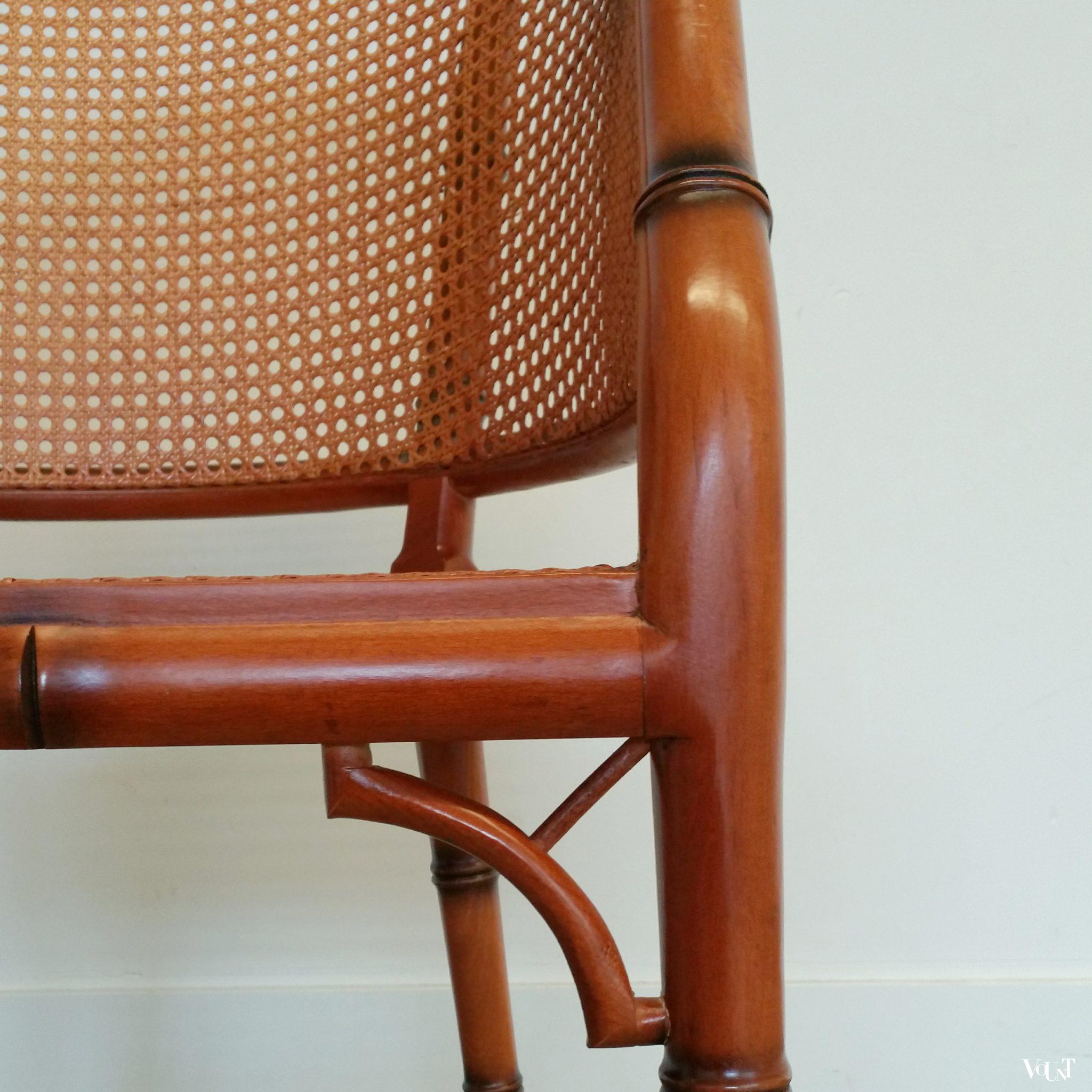 Faux bamboo fauteuil, jaren '90