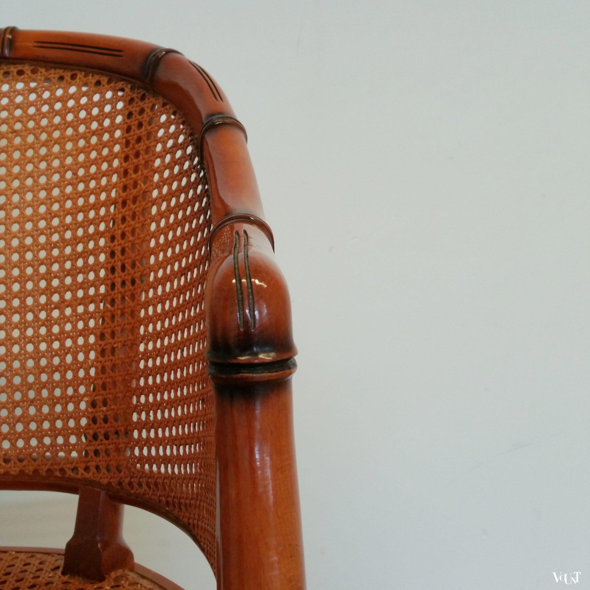 Faux bamboo fauteuil, jaren '90