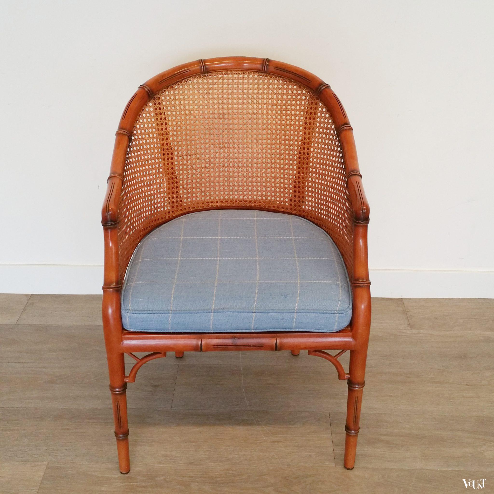 Faux bamboo fauteuil, jaren '90
