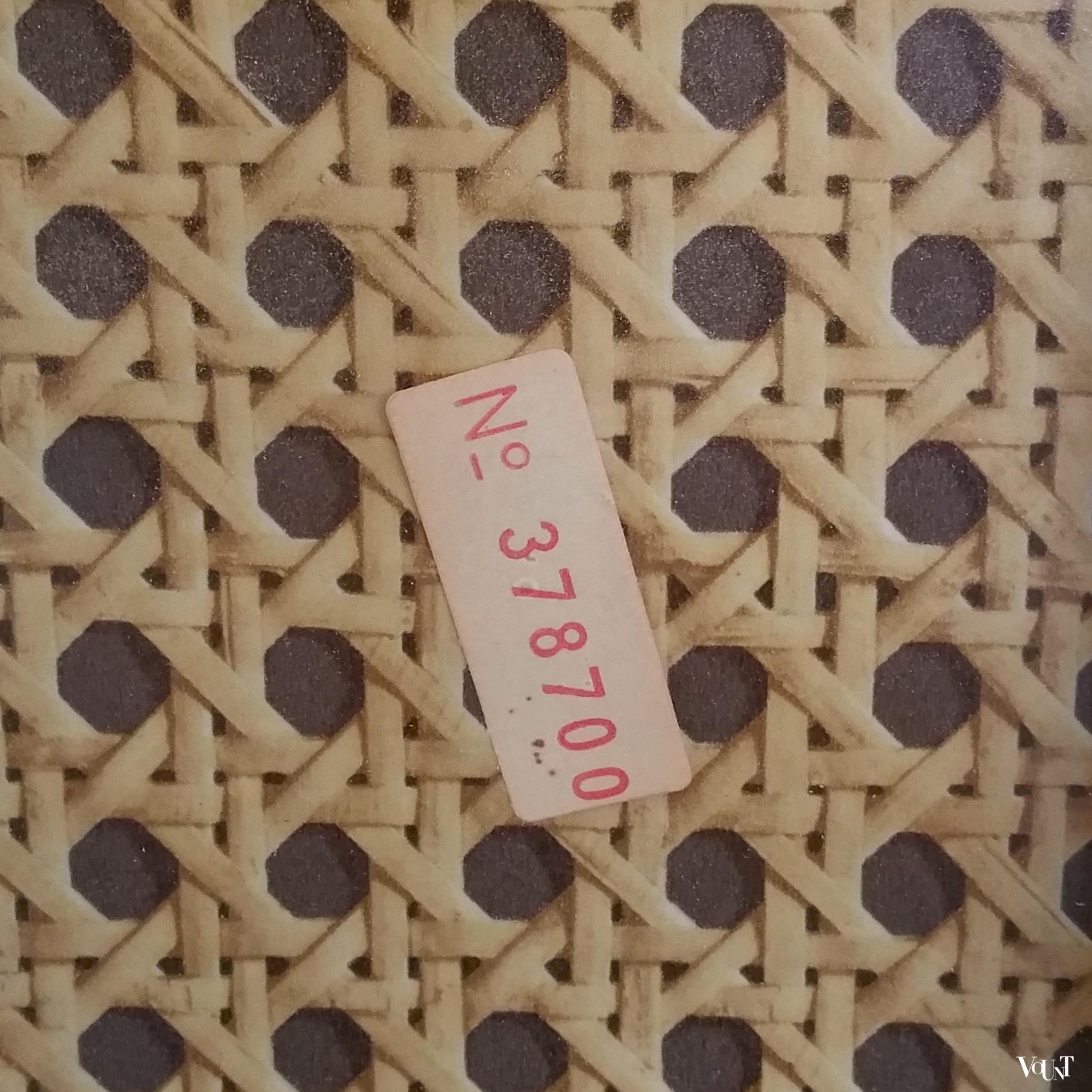 Opklapbare serveertrolley met melamine "faux rattan" bladen, jaren '60