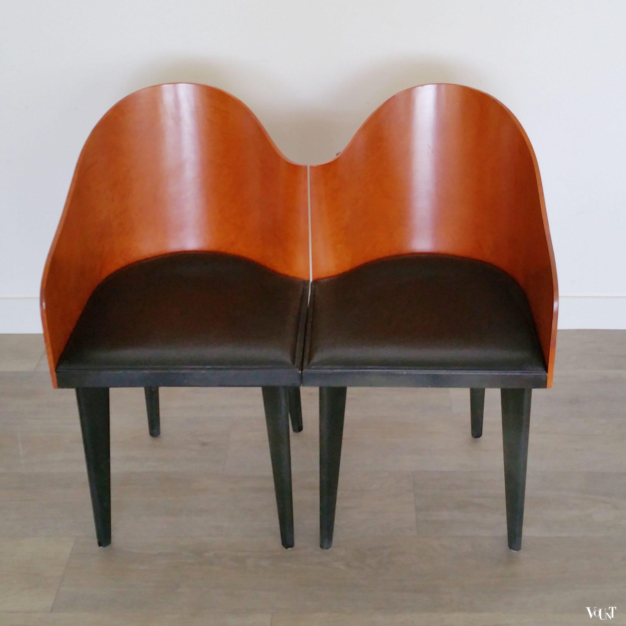 Set van 2 Toscana stoelen, Piero Sartogo voor Saporiti Italia, jaren '80