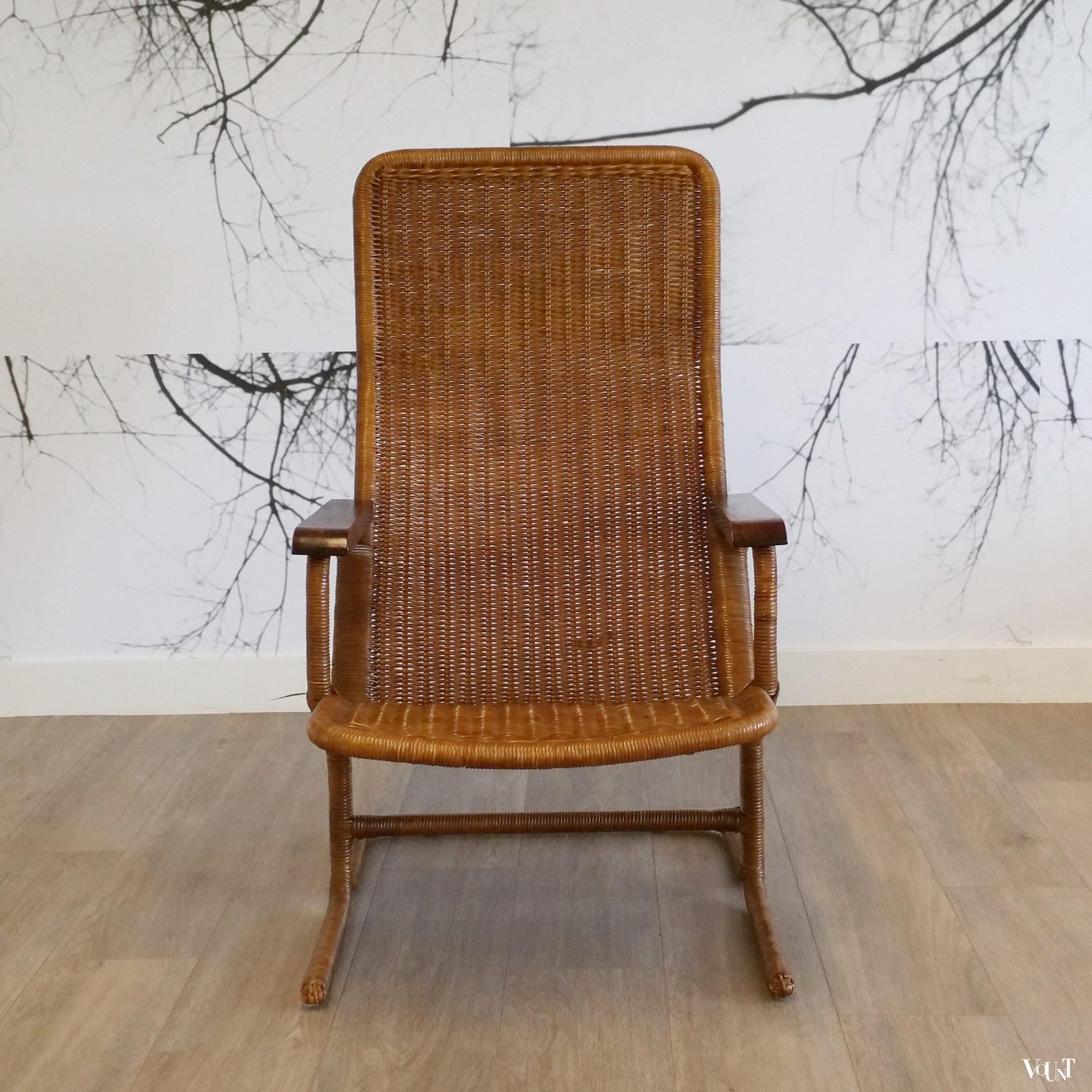 Rotan fauteuil, jaren '60