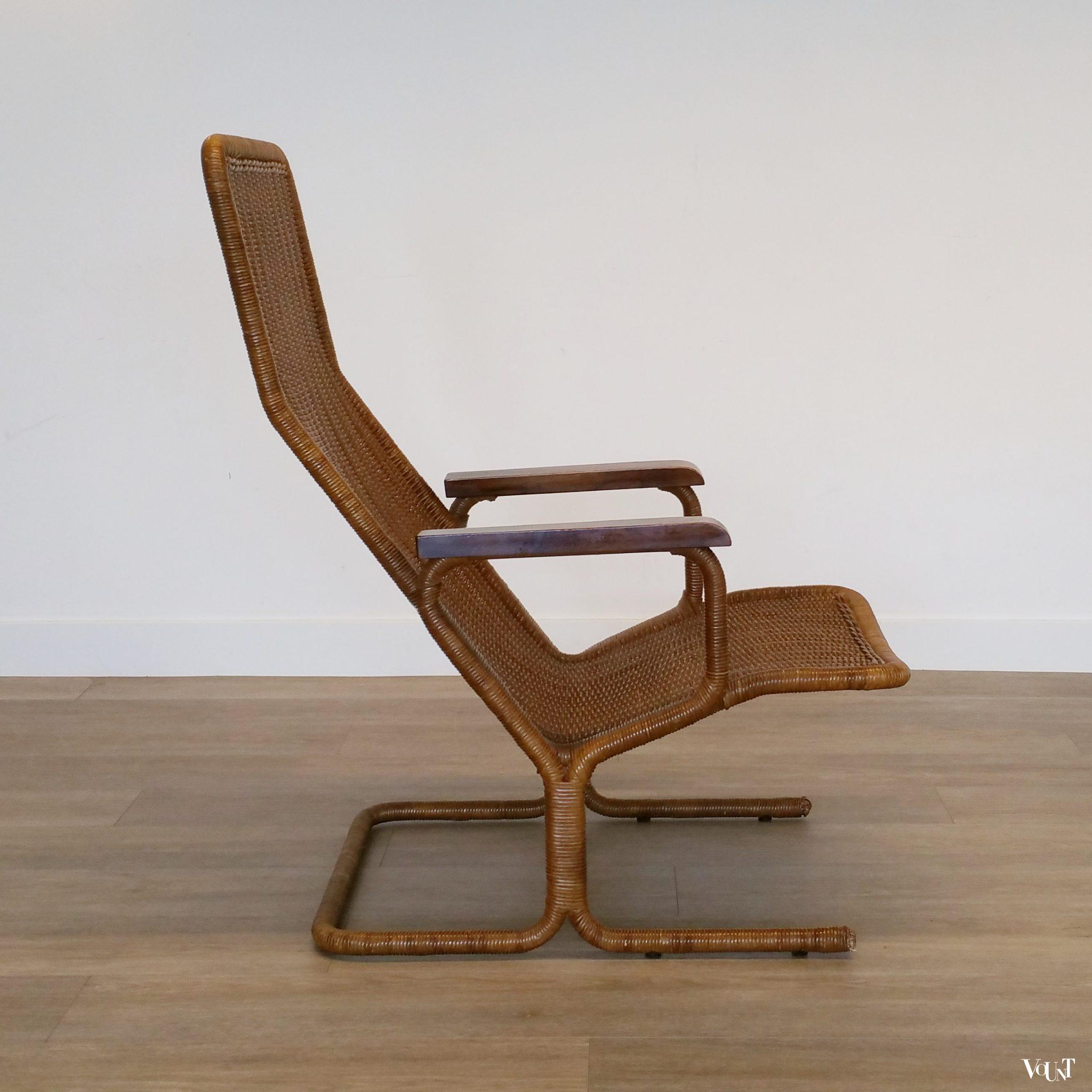 Rotan fauteuil, jaren '60