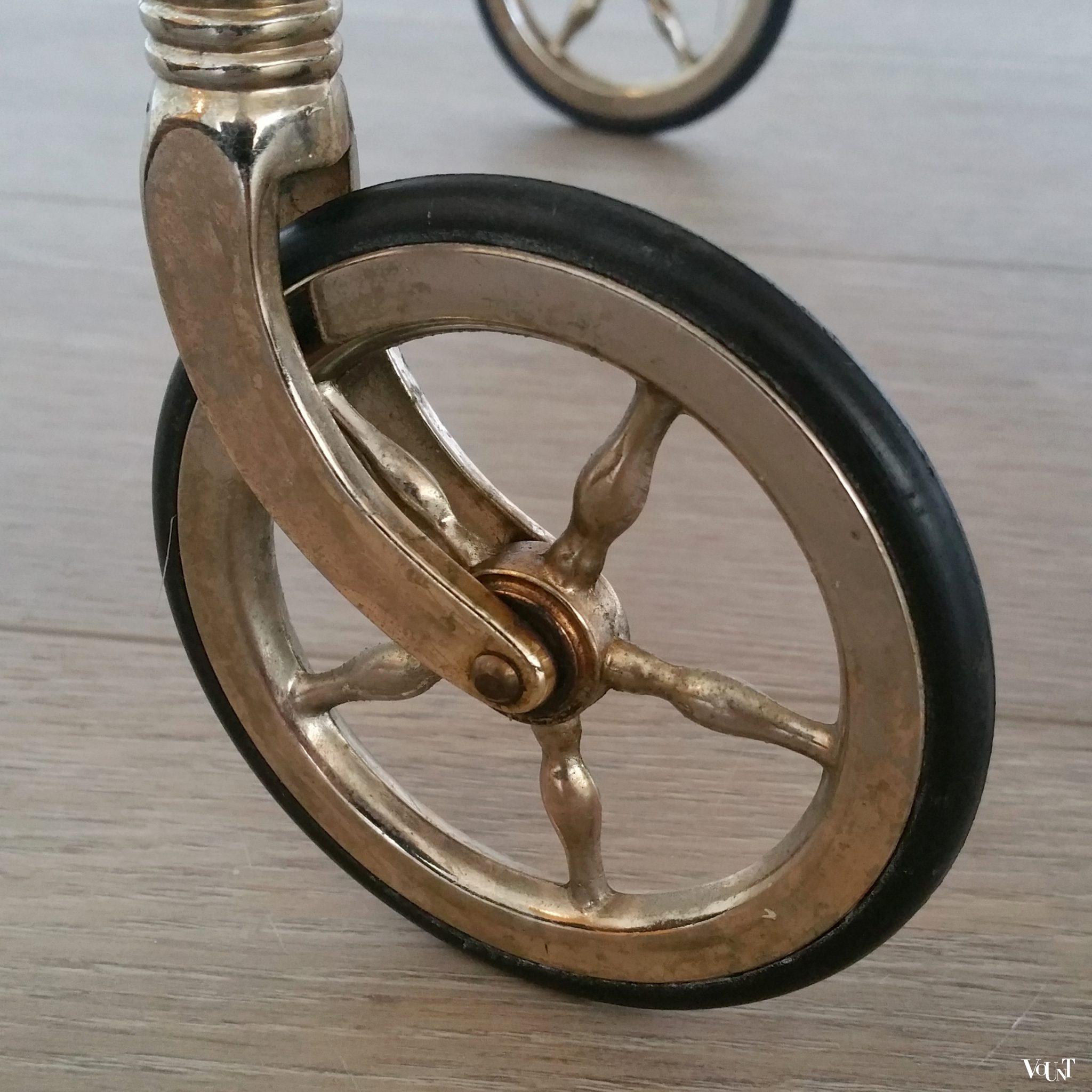 Ronde messing trolley / bar cart, jaren '60