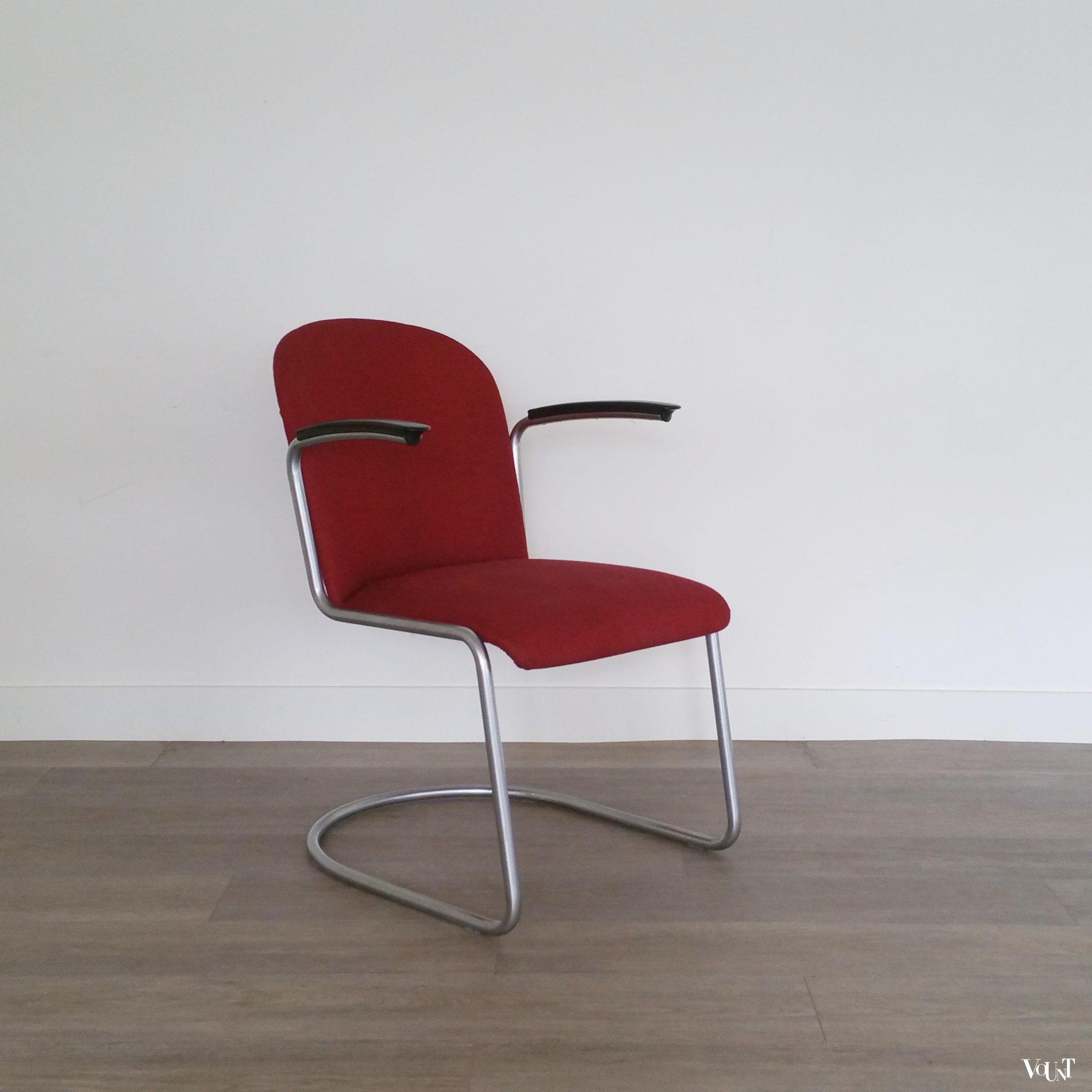 Stoel 413, W.H. Gispen voor Gispen, jaren '50/'60