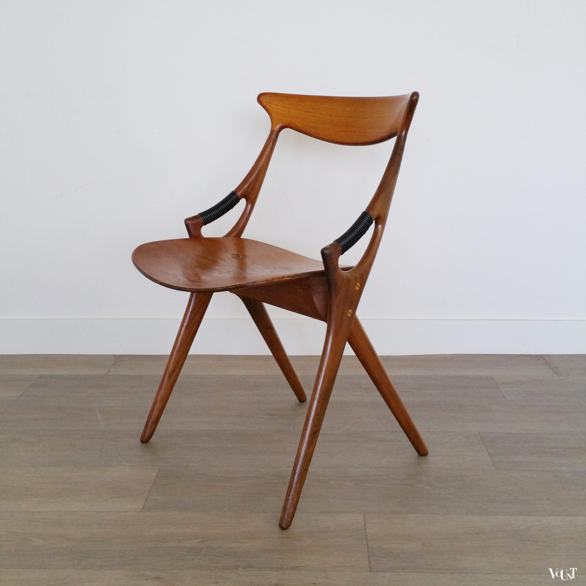 Set van 4 teakhouten stoelen model 17, Arne Hovmand Olsen voor Mogens Kold, jaren '50