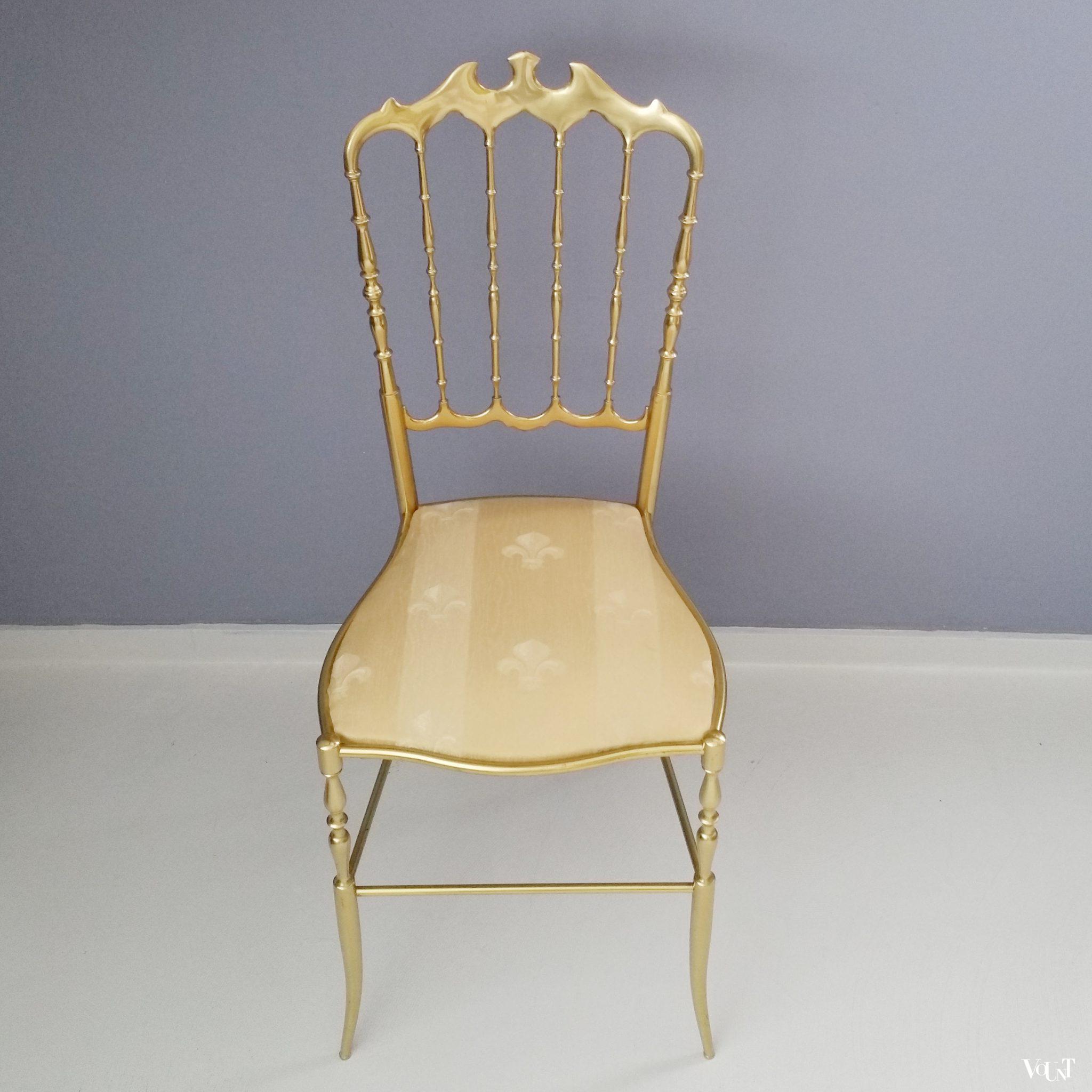 Messing Chiavari-stoeltje, Italië, jaren ‘60