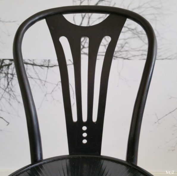 Set van 2 zwarte Jugendstil stoeltjes, ZPM Radomsko, jaren '60