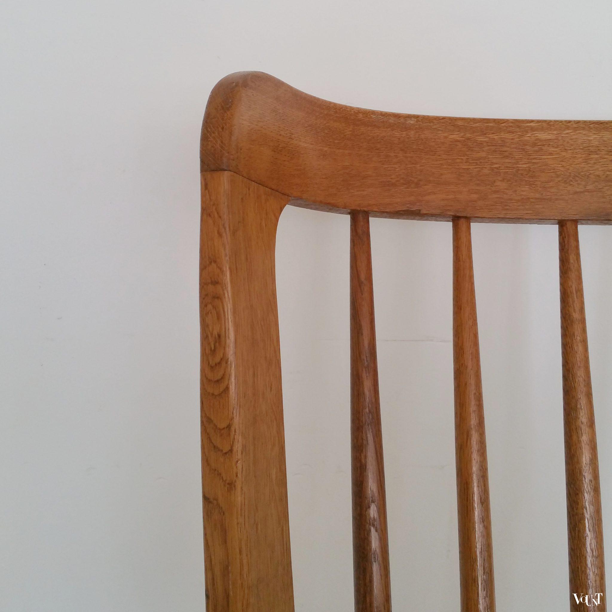 Fauteuil met biezen zitting, jaren '50