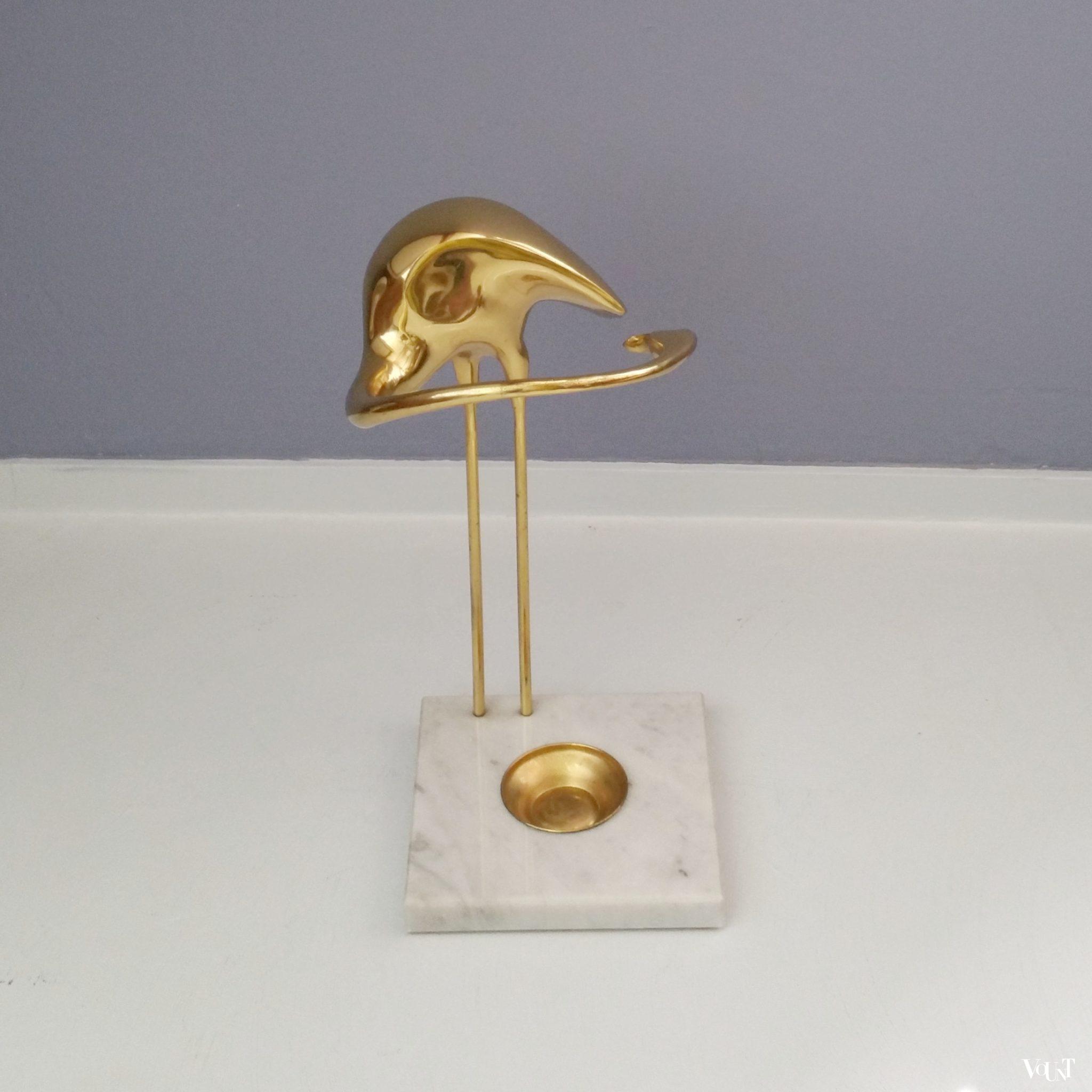 Paraplubak messing flamingo, jaren '70