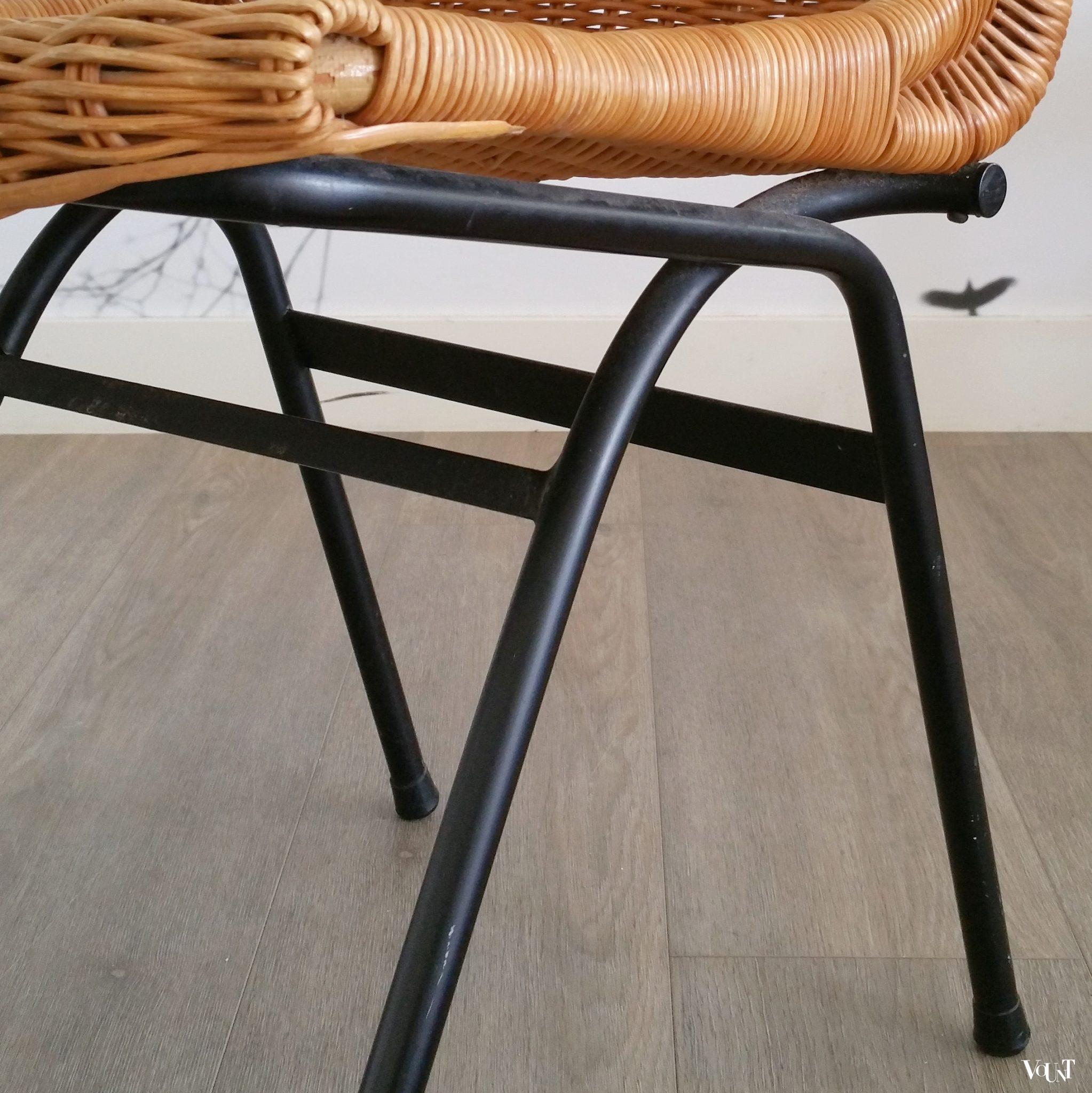 Set van 2 rotan stoeltjes, Rohé Noordwolde, jaren '60