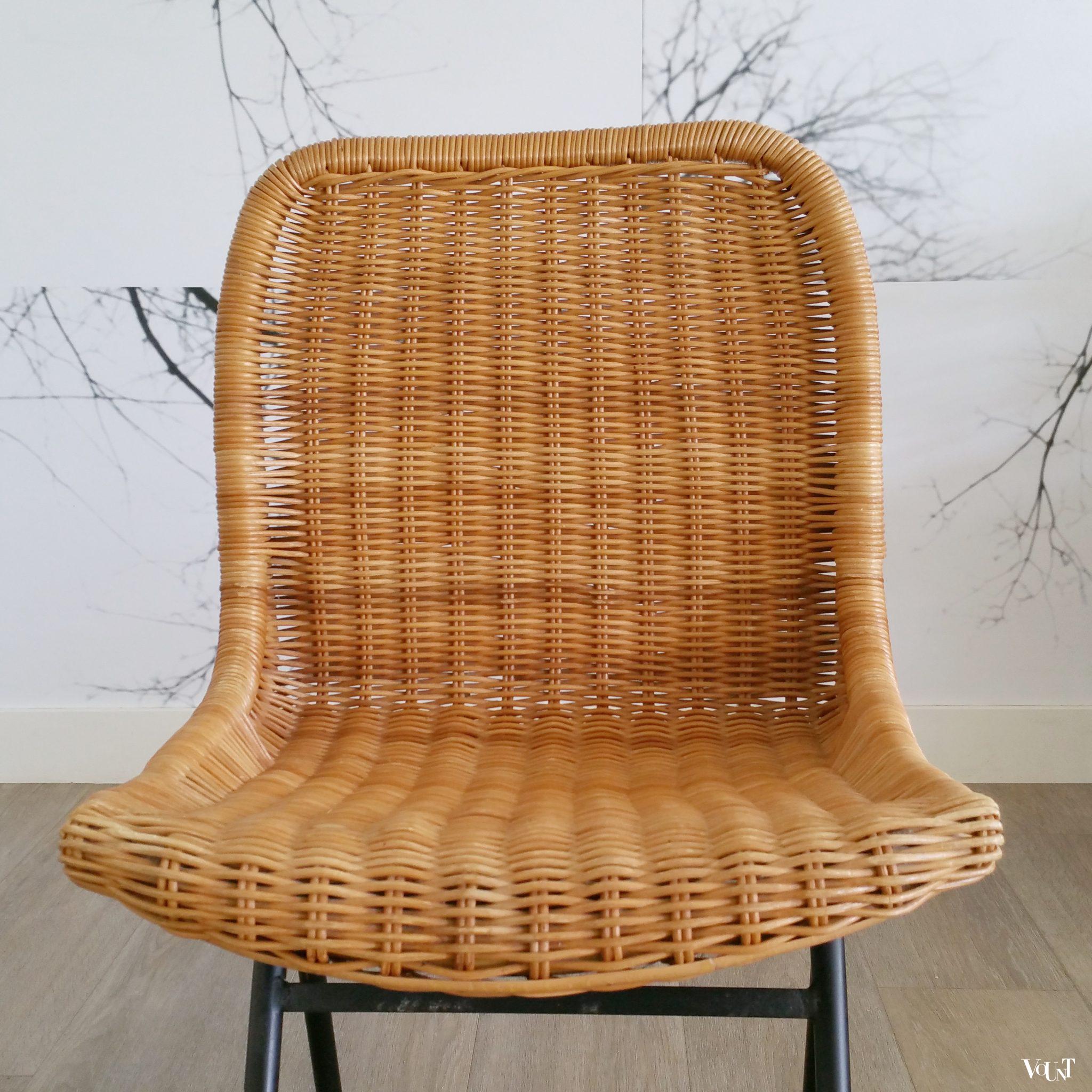 Set van 2 rotan stoeltjes, Rohé Noordwolde, jaren '60