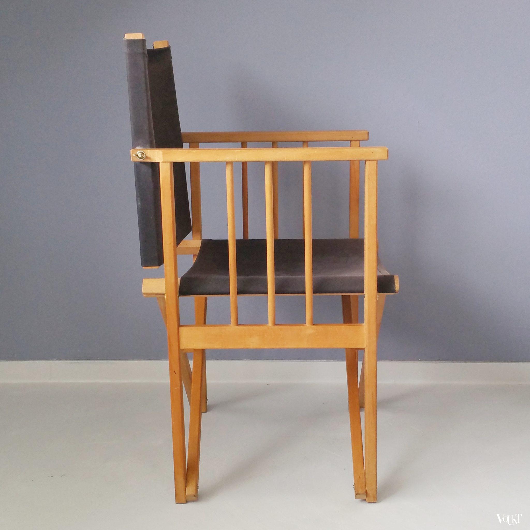 Vintage Deense regisseursstoel, Hyllinge Møbler, jaren '70