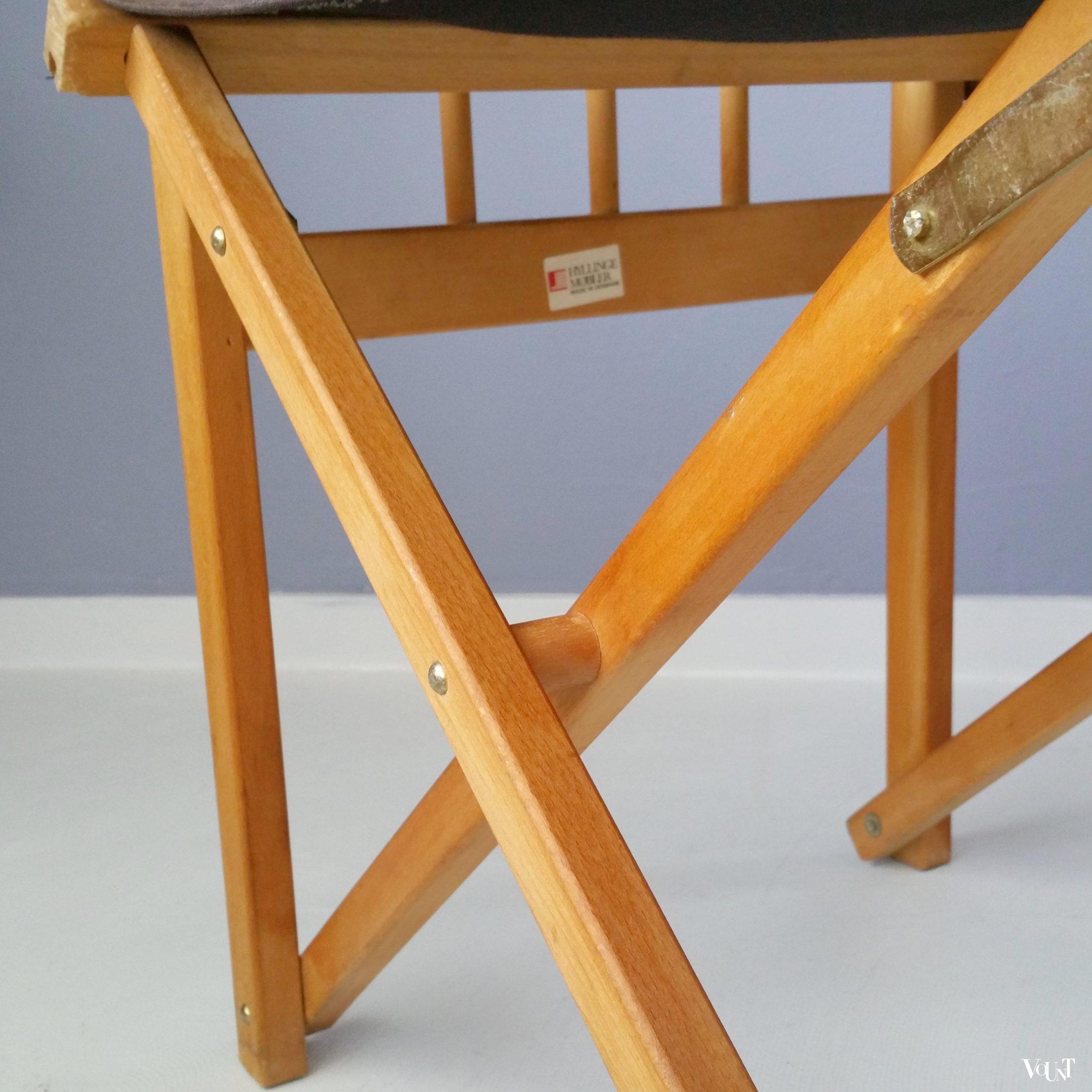 Vintage Deense regisseursstoel, Hyllinge Møbler, jaren '70