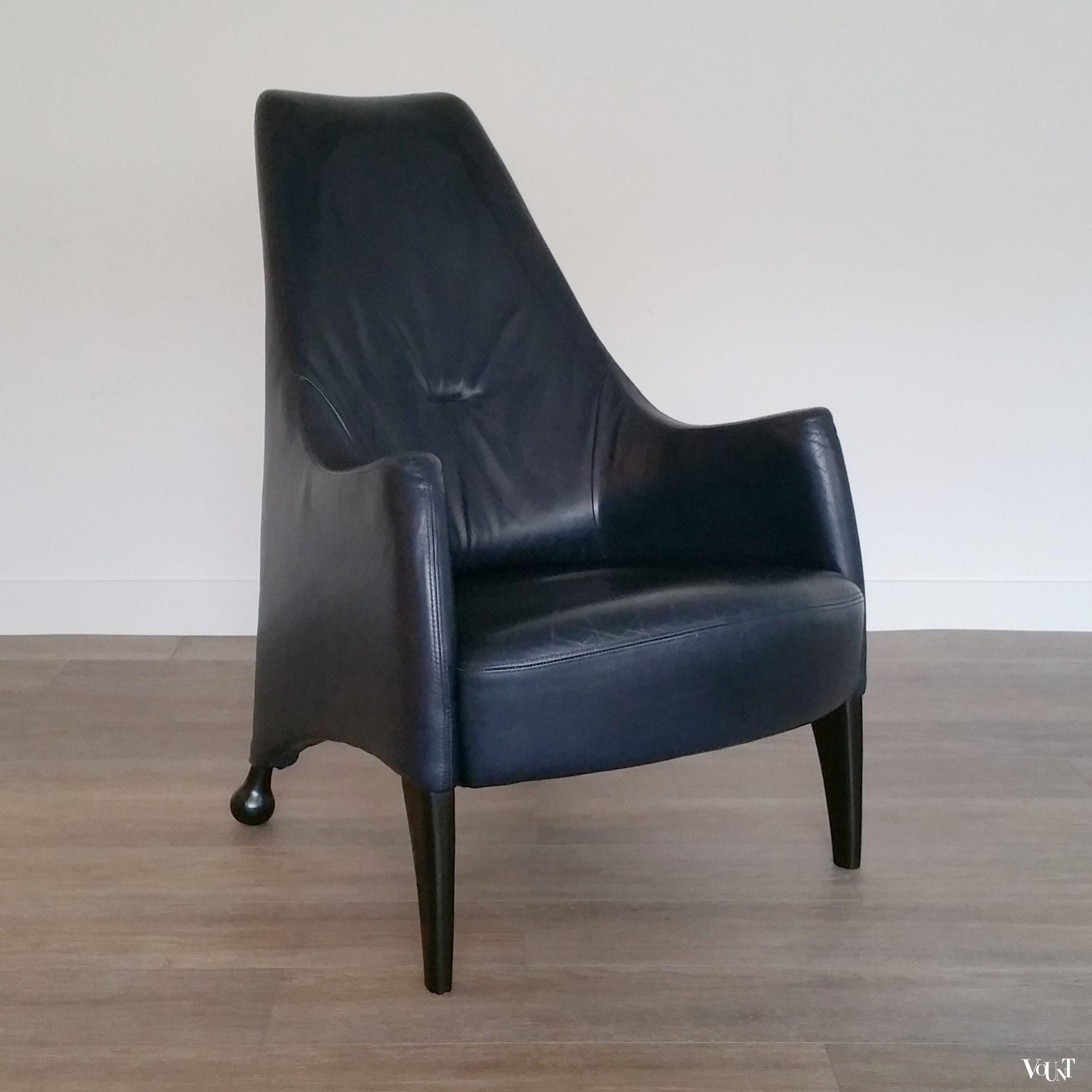 Leren fauteuil Toga, Pierre Mazairac en Karel Boonzaaijer voor Young International, jaren '80