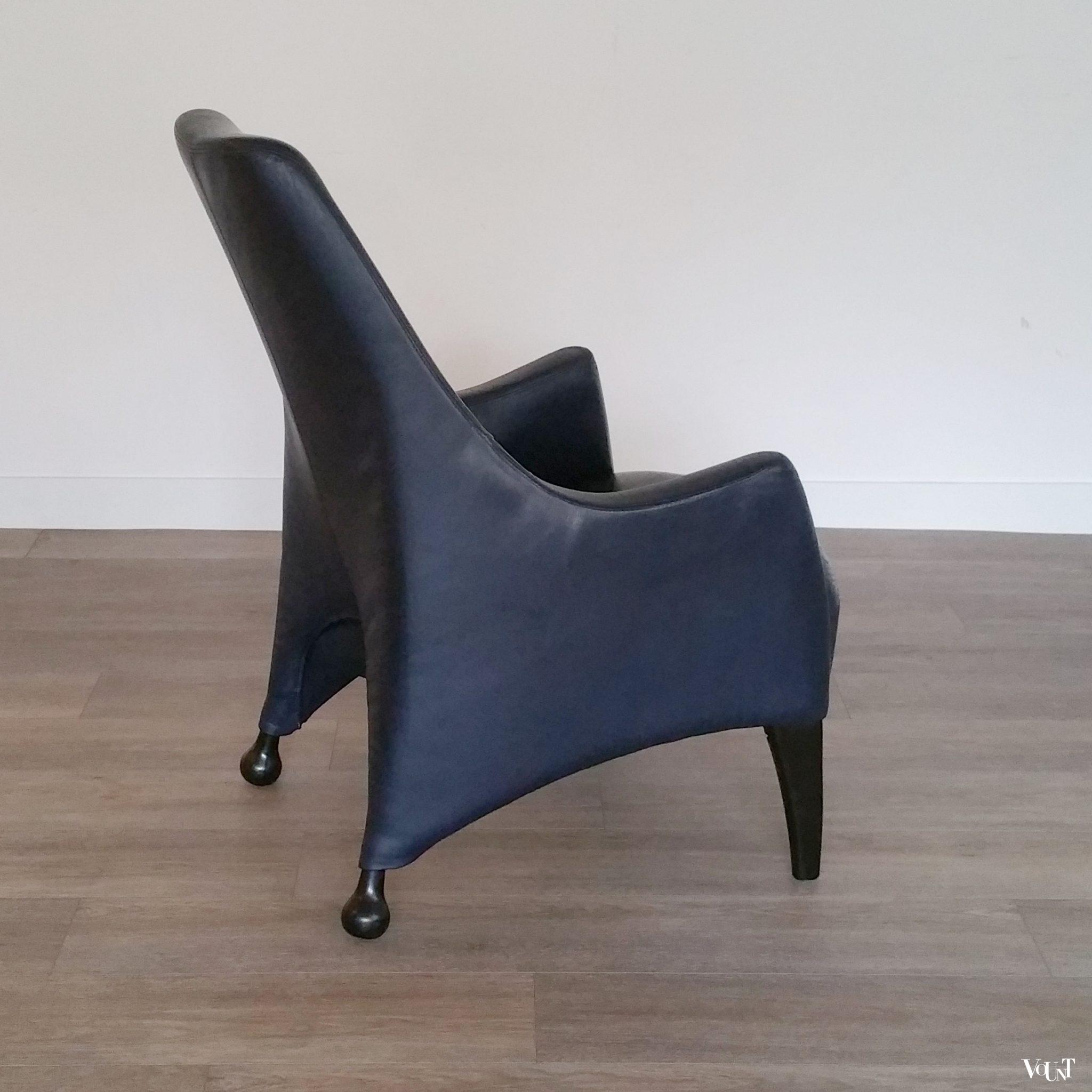 Leren fauteuil Toga, Pierre Mazairac en Karel Boonzaaijer voor Young International, jaren '80