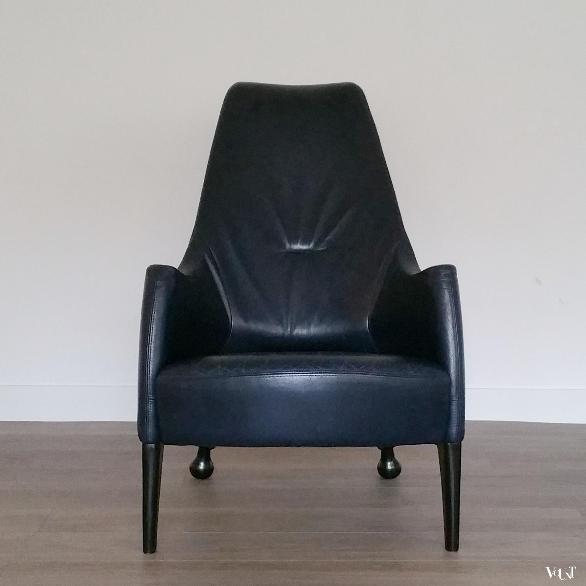 Leren fauteuil Toga, Pierre Mazairac en Karel Boonzaaijer voor Young International, jaren '80