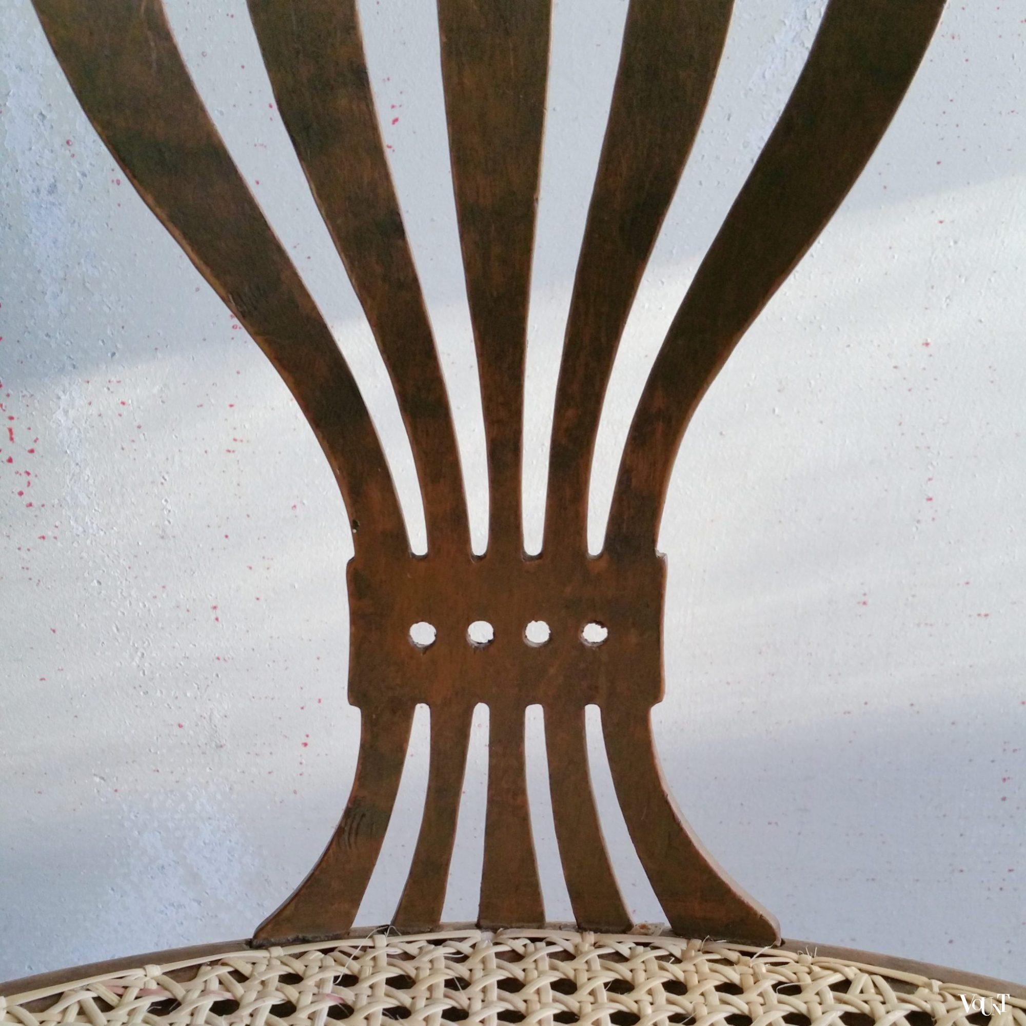 Bureaustoel met rotan zitting, nr. 8 E, Fischel, rond 1915