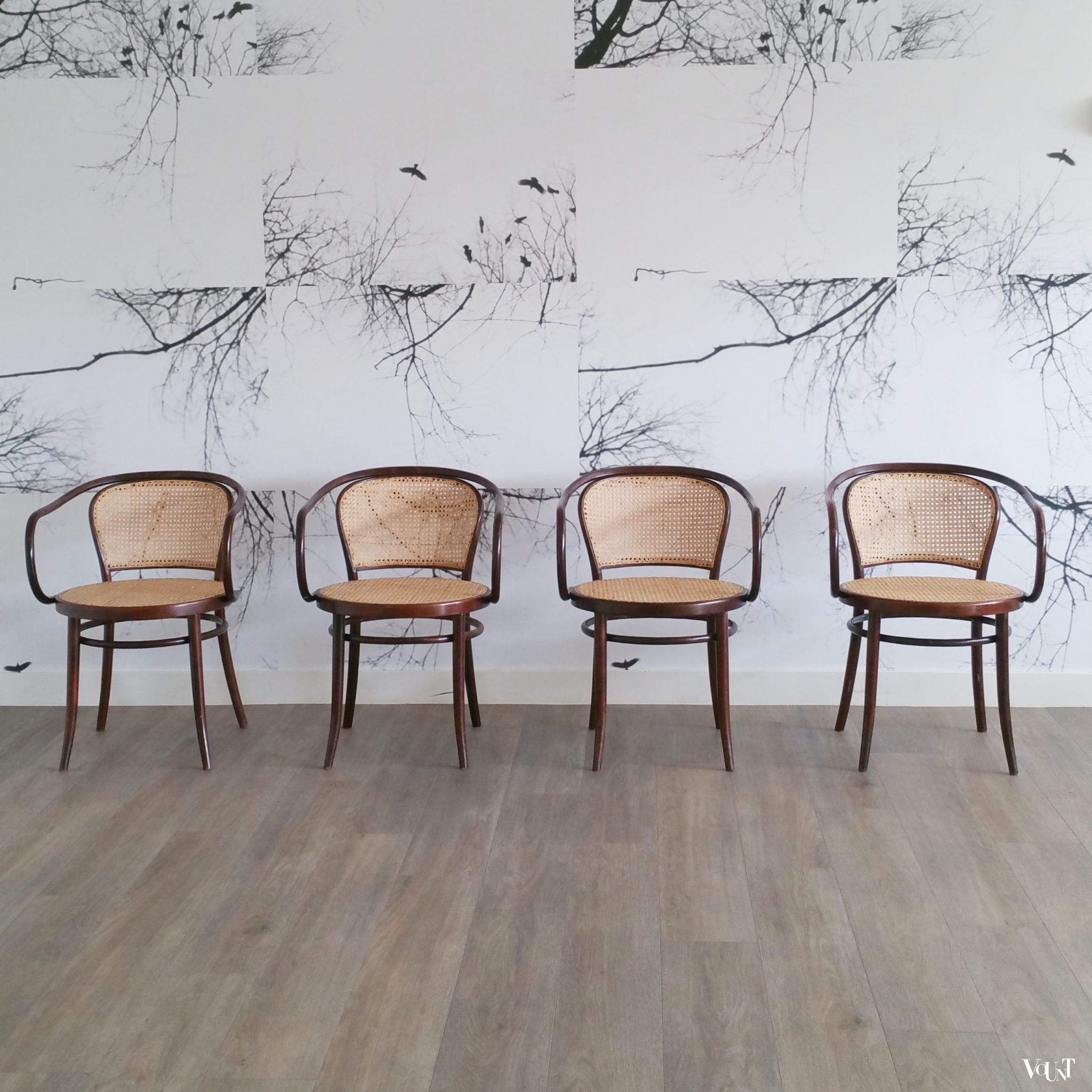 Set van 4 stoelen nr. 210, Ligna, jaren '60