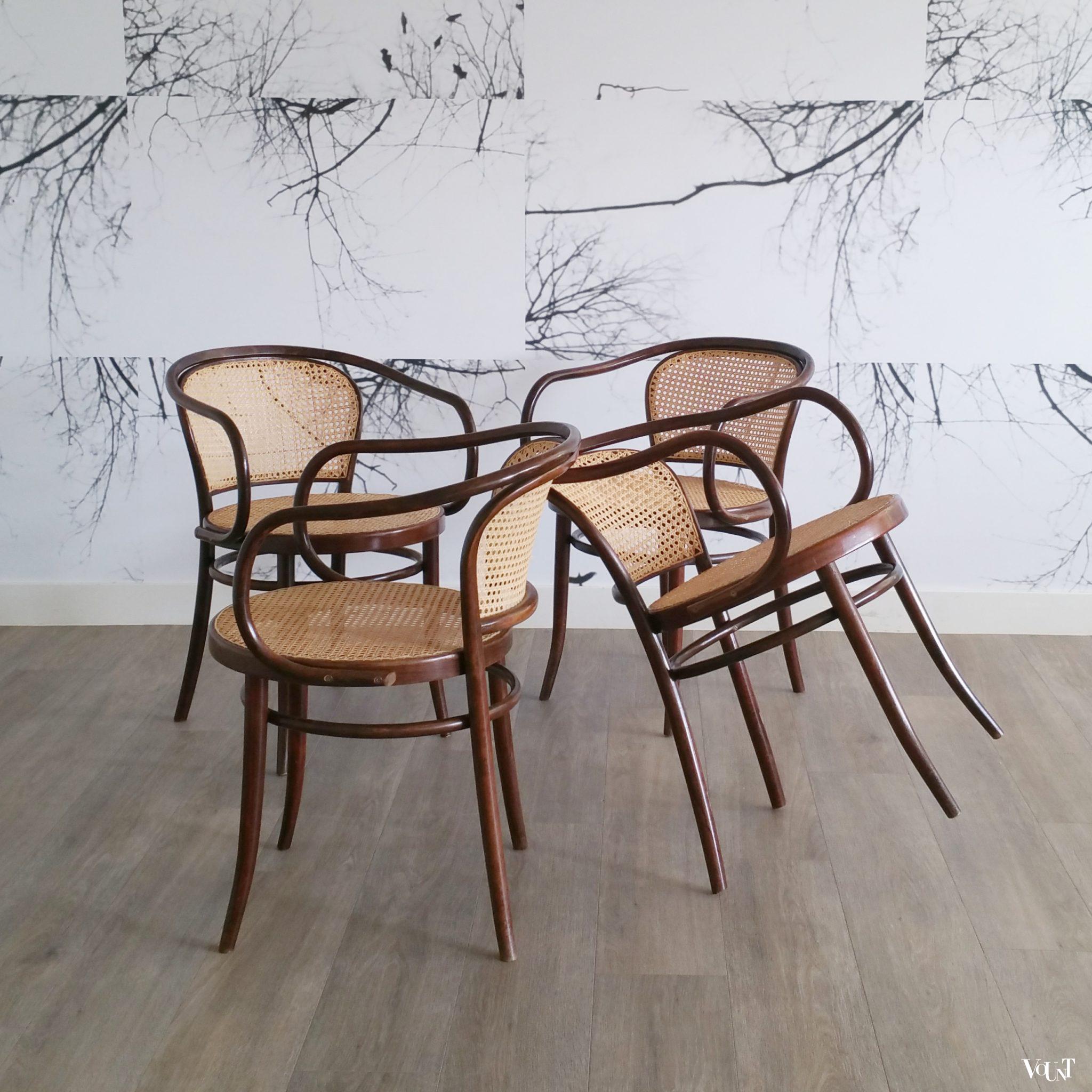 Set van 4 stoelen nr. 210, Ligna, jaren '60