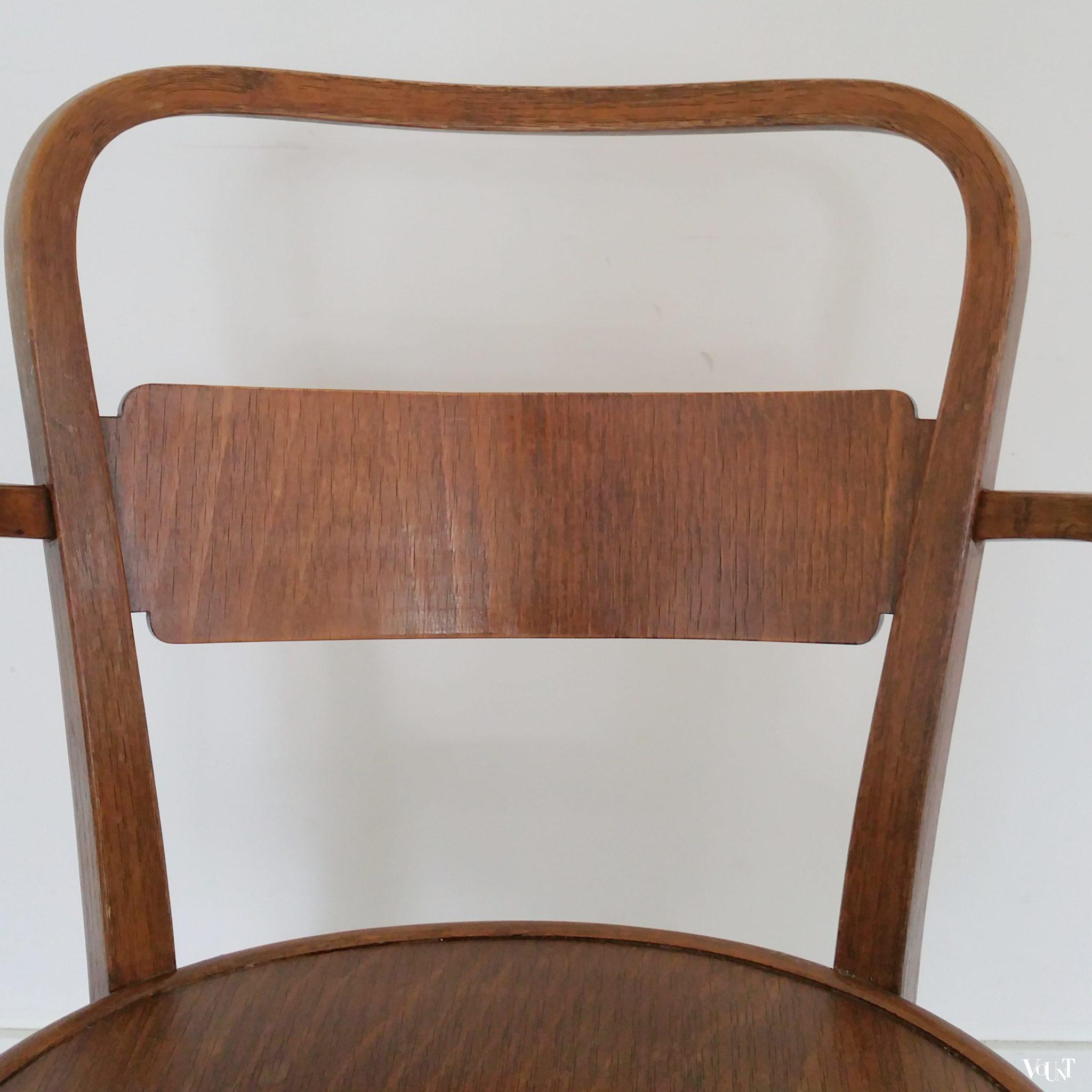 Set van 2 art deco houten Thonet-stoelen, jaren '30