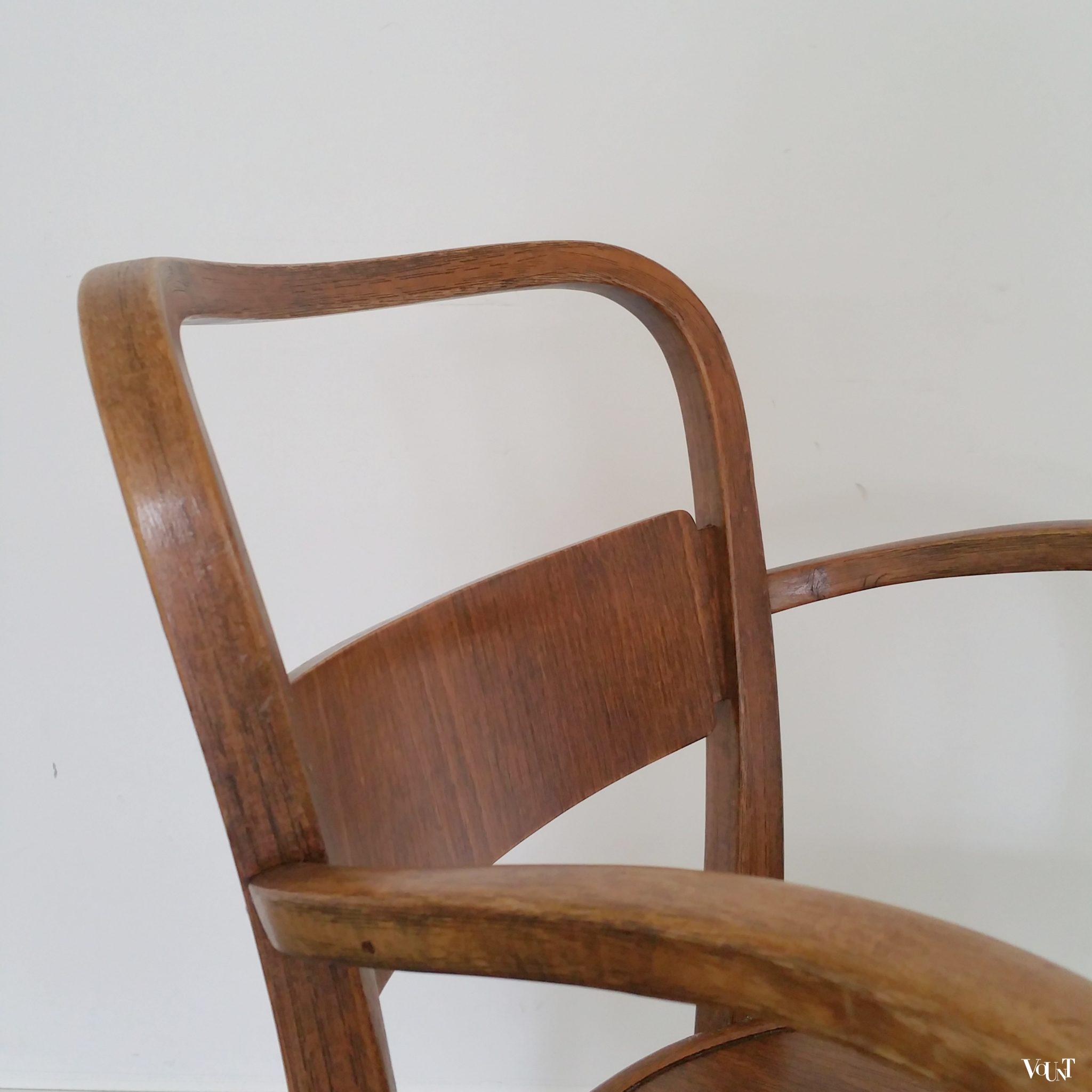 Set van 2 art deco houten Thonet-stoelen, jaren '30