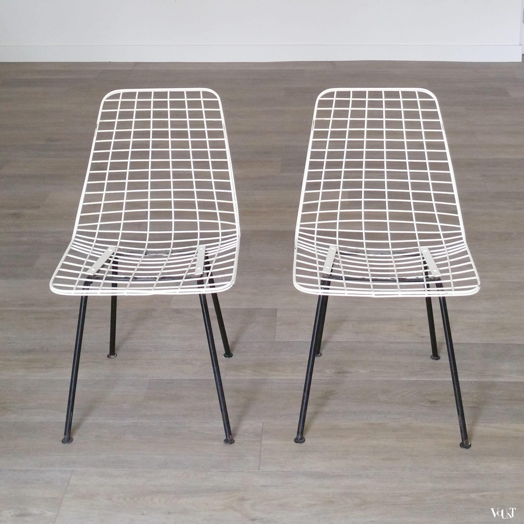 Set van 2 Flamingo draadstoeltjes, Cees Braakman, jaren '50