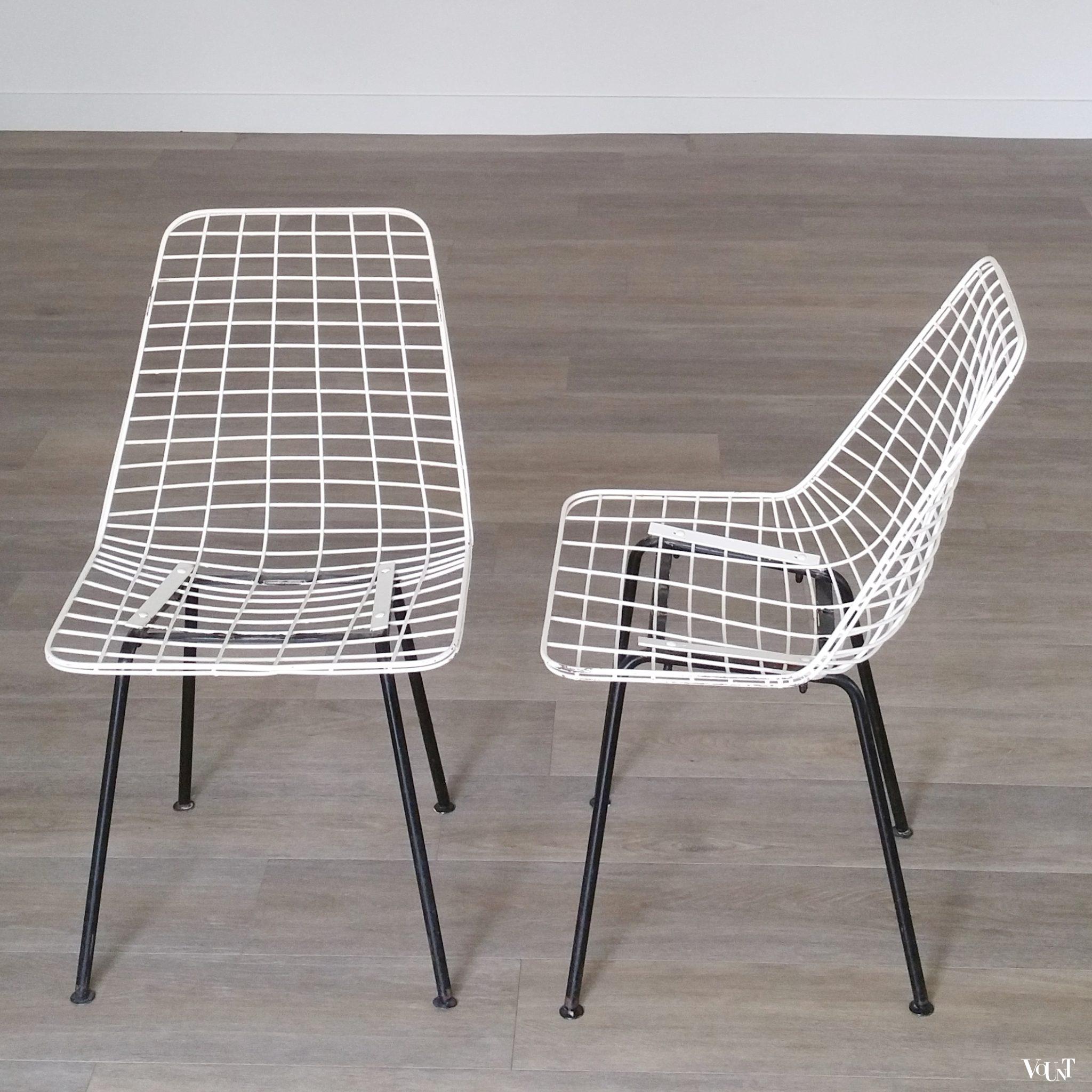 Set van 2 Flamingo draadstoeltjes, Cees Braakman, jaren '50