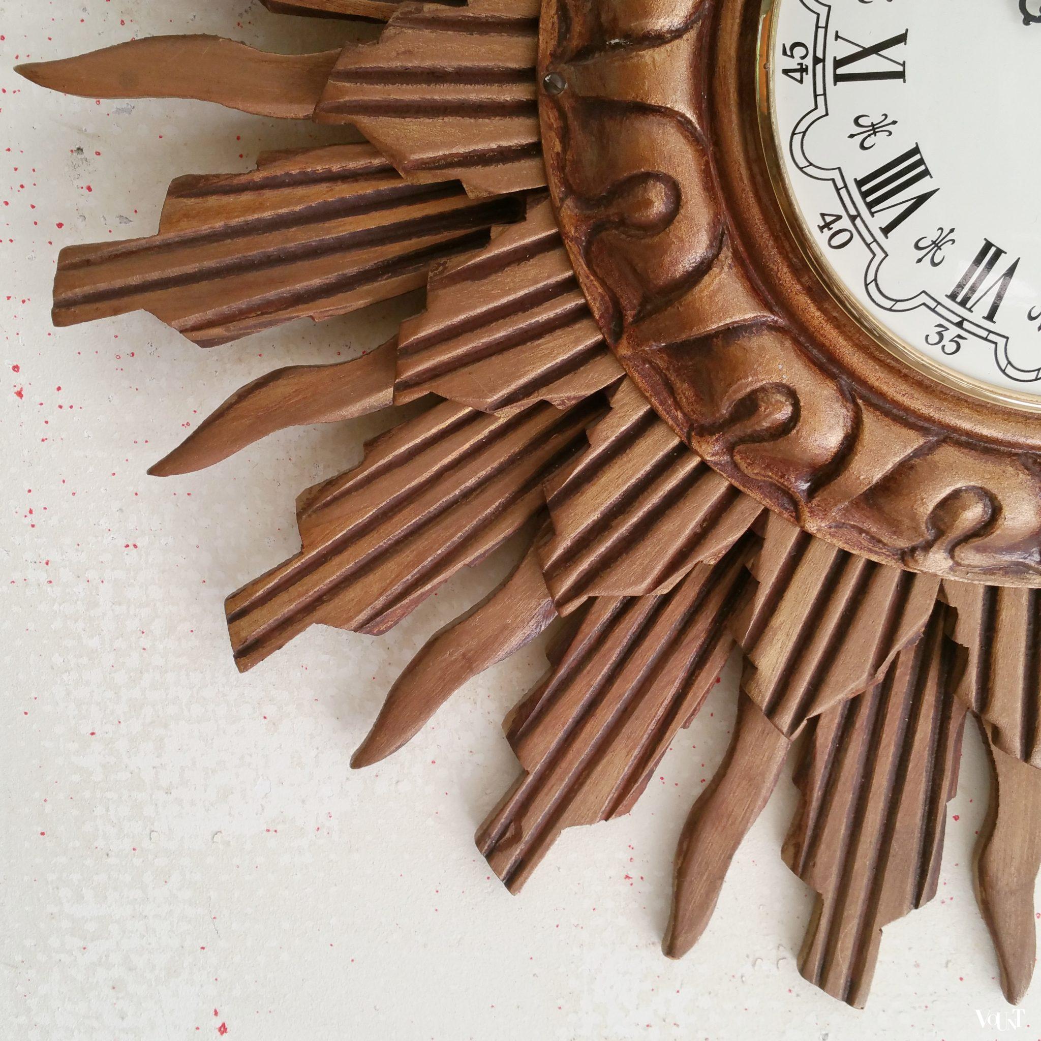 Houten zonneklok, Stijlklokkenfabriek C.J.H. Sens en Zn. Den Haag, jaren '60