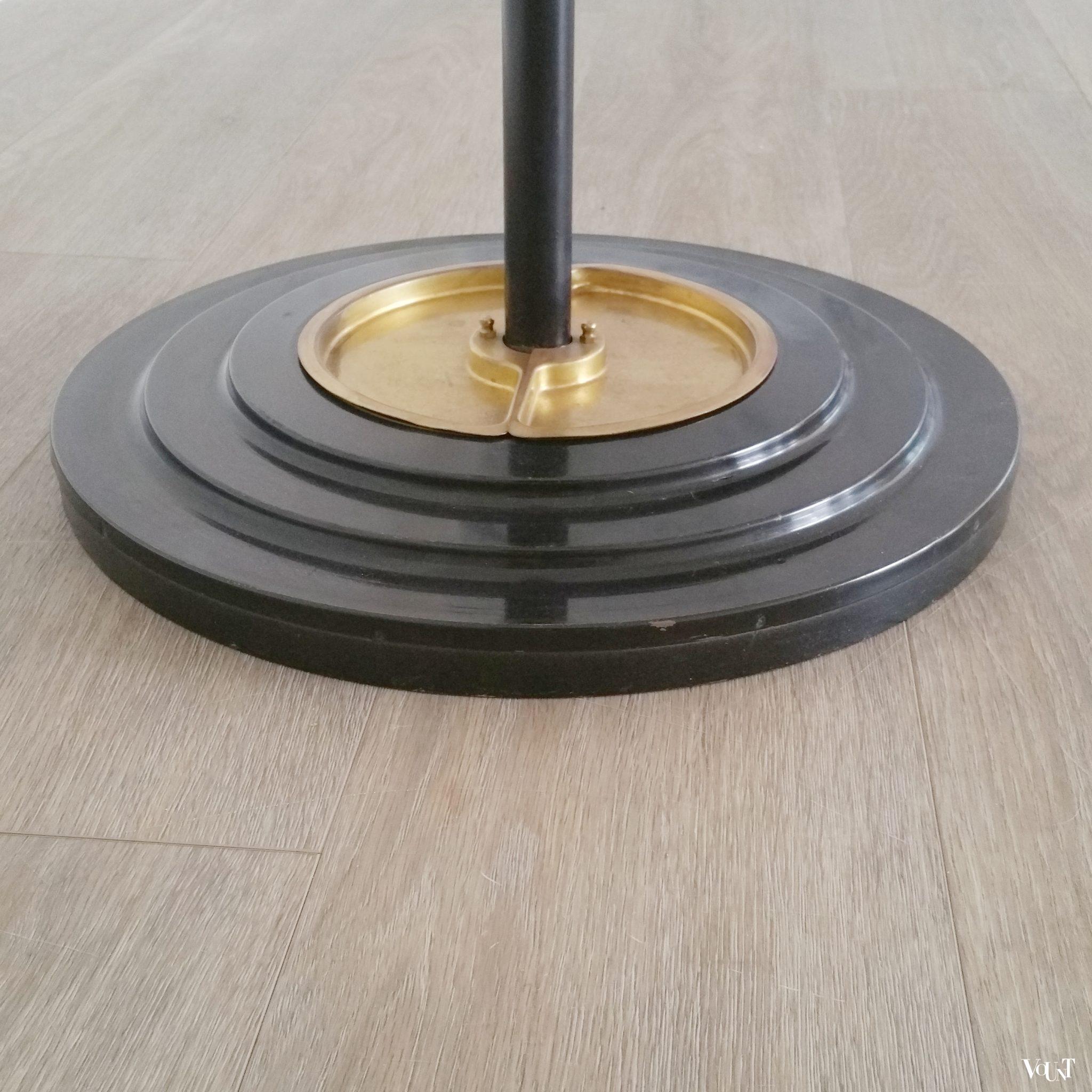 Staande kapstok messing en metaal, Jacques Adnet, jaren '50