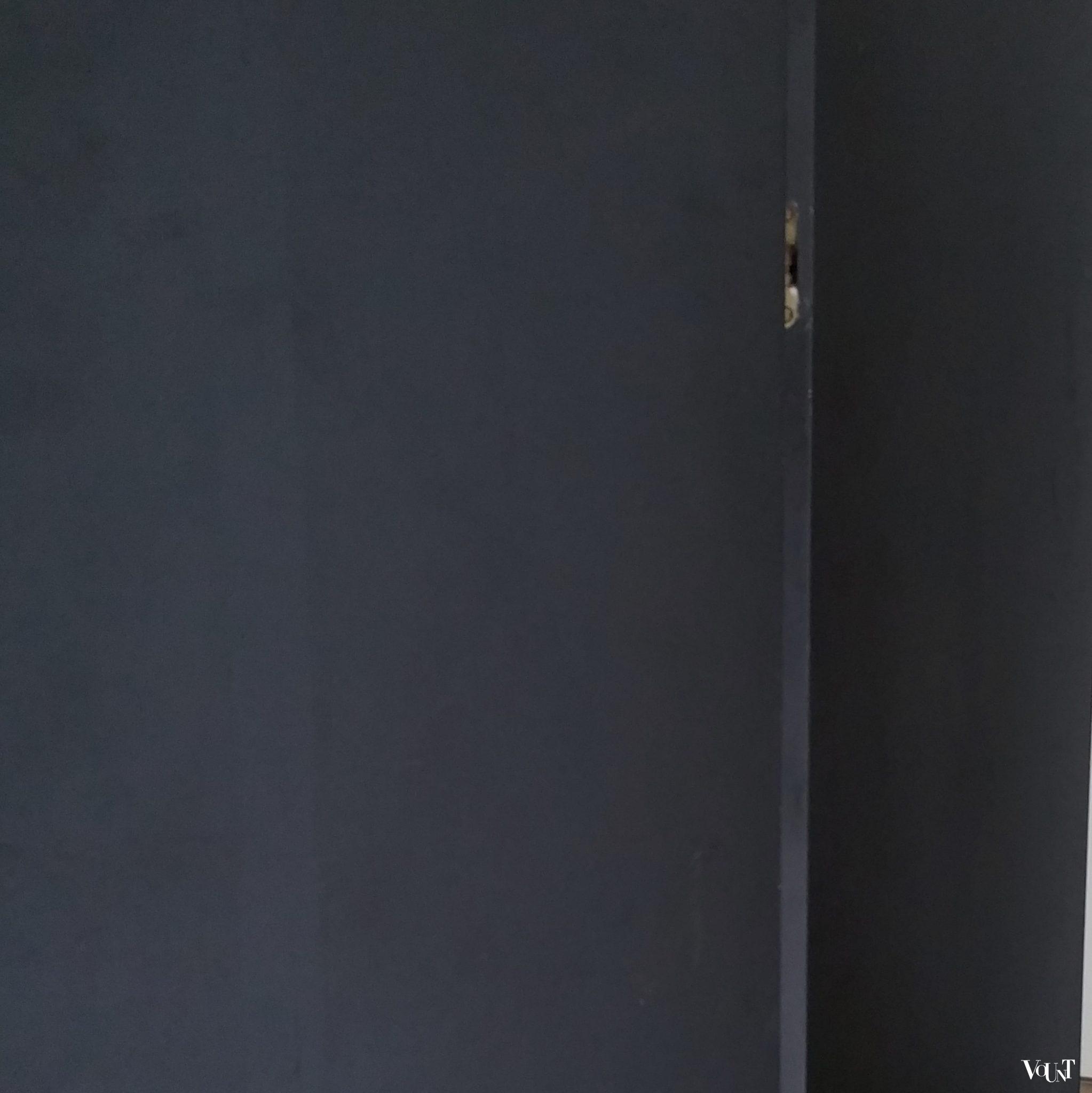 Gelakt kamerscherm met floraal motief, jaren '80