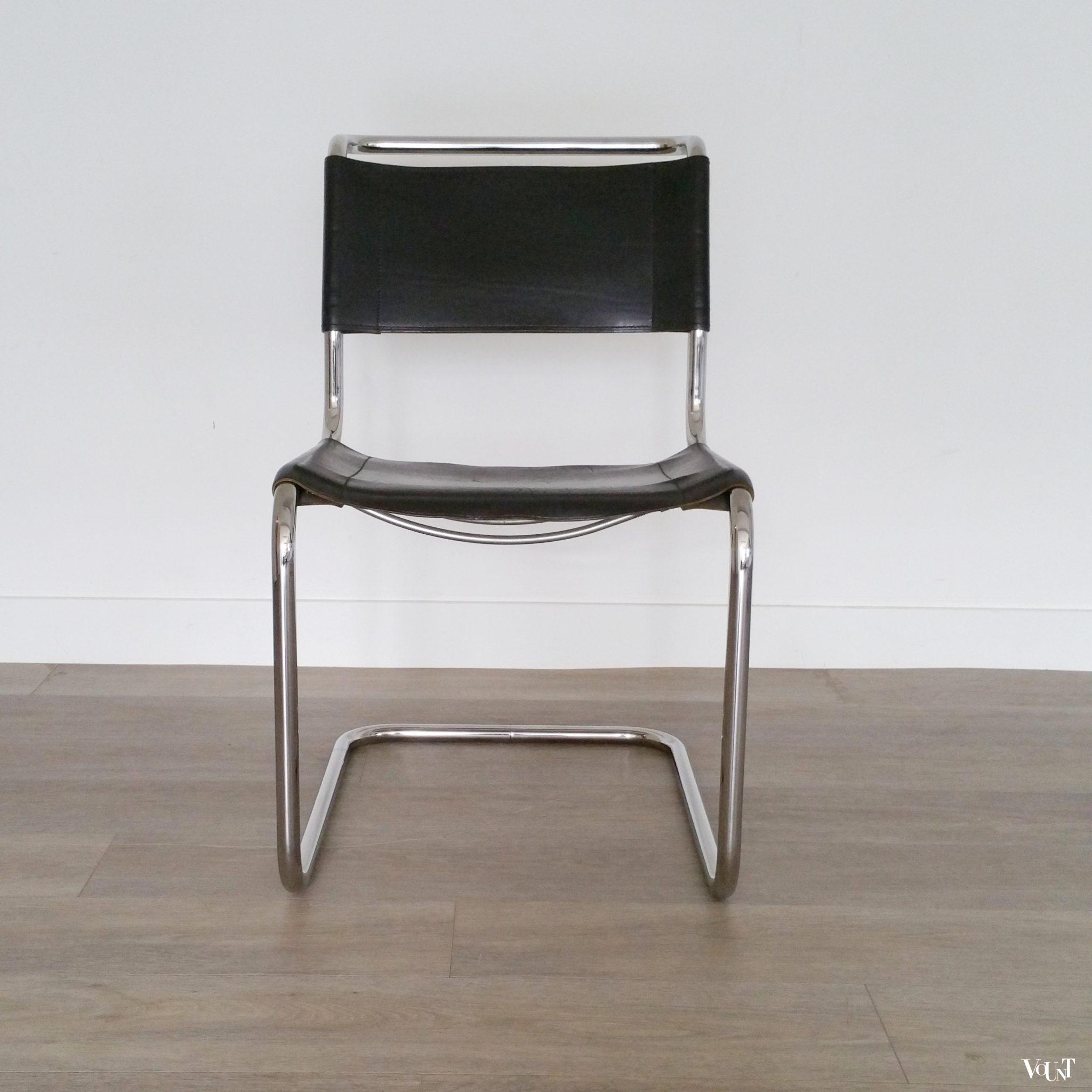 Set van 4 jaren '80 originele S33 stoelen, Mart Stam voor Thonet