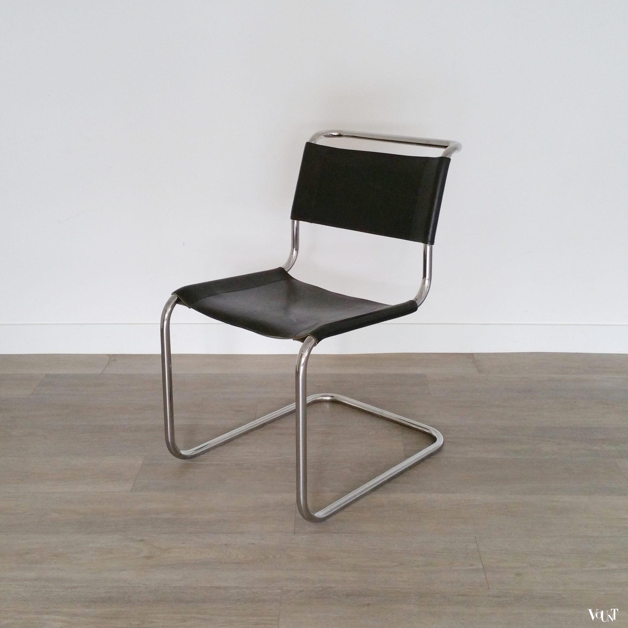 Set van 4 jaren '80 originele S33 stoelen, Mart Stam voor Thonet