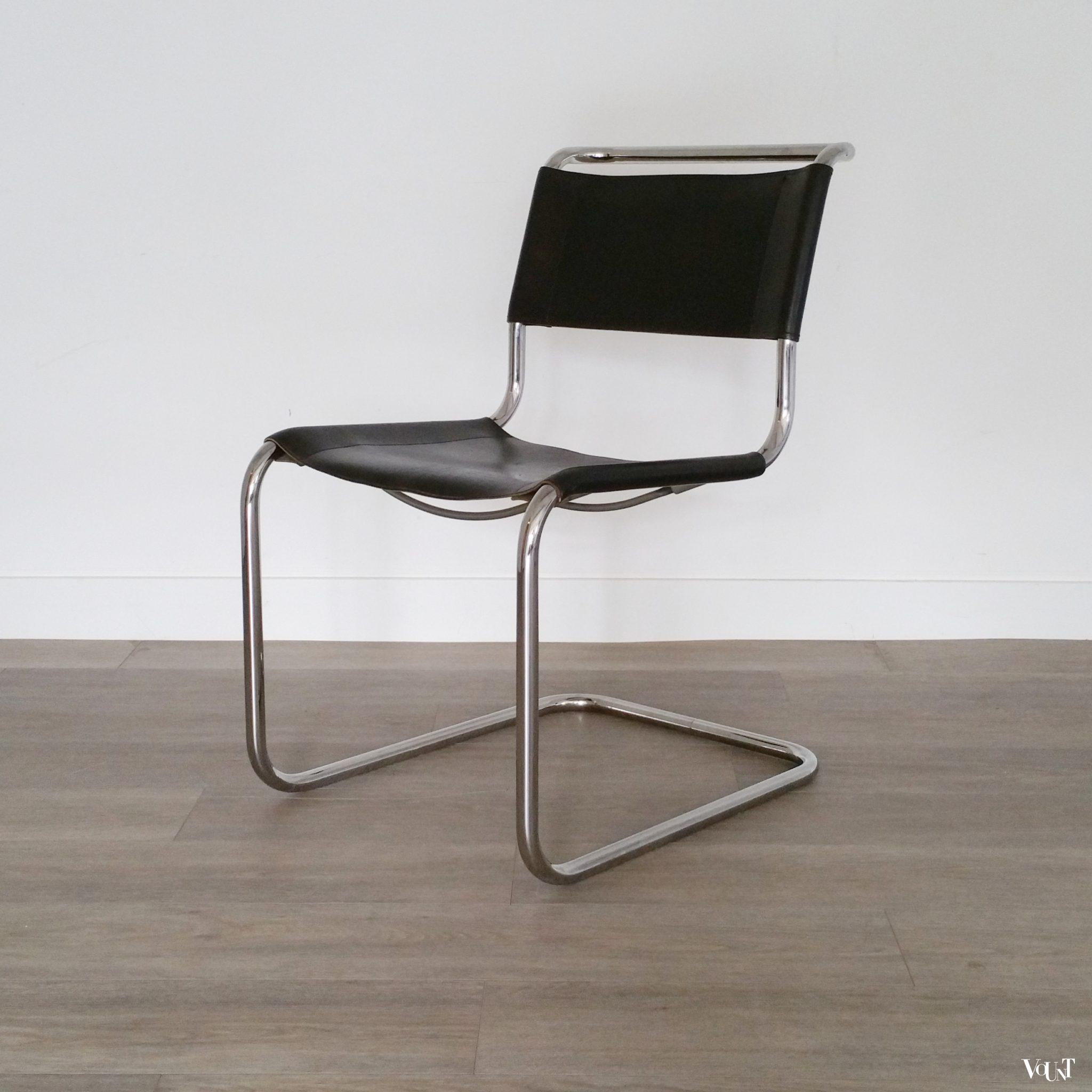 Set van 4 jaren '80 originele S33 stoelen, Mart Stam voor Thonet