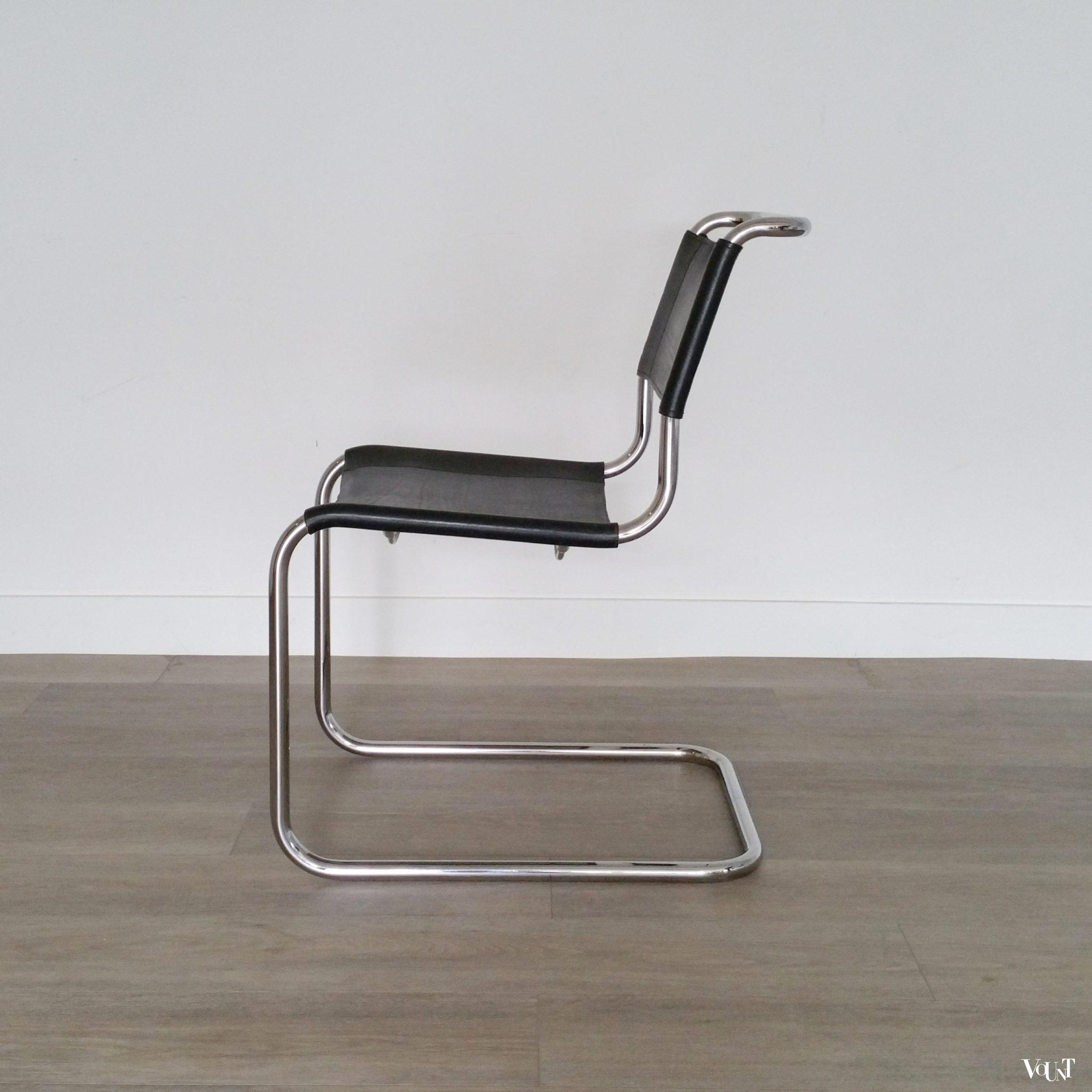 Set van 4 jaren '80 originele S33 stoelen, Mart Stam voor Thonet