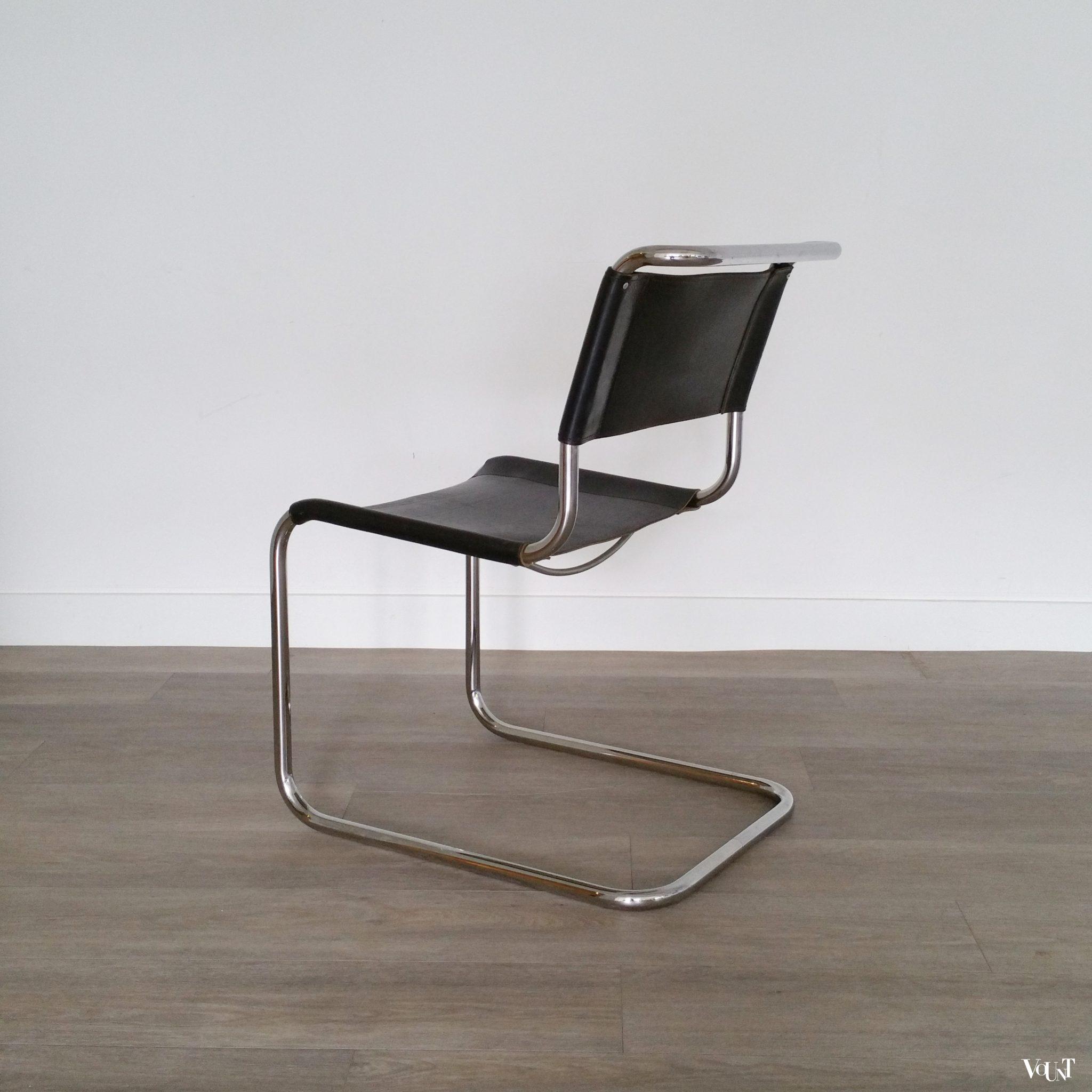 Set van 4 jaren '80 originele S33 stoelen, Mart Stam voor Thonet