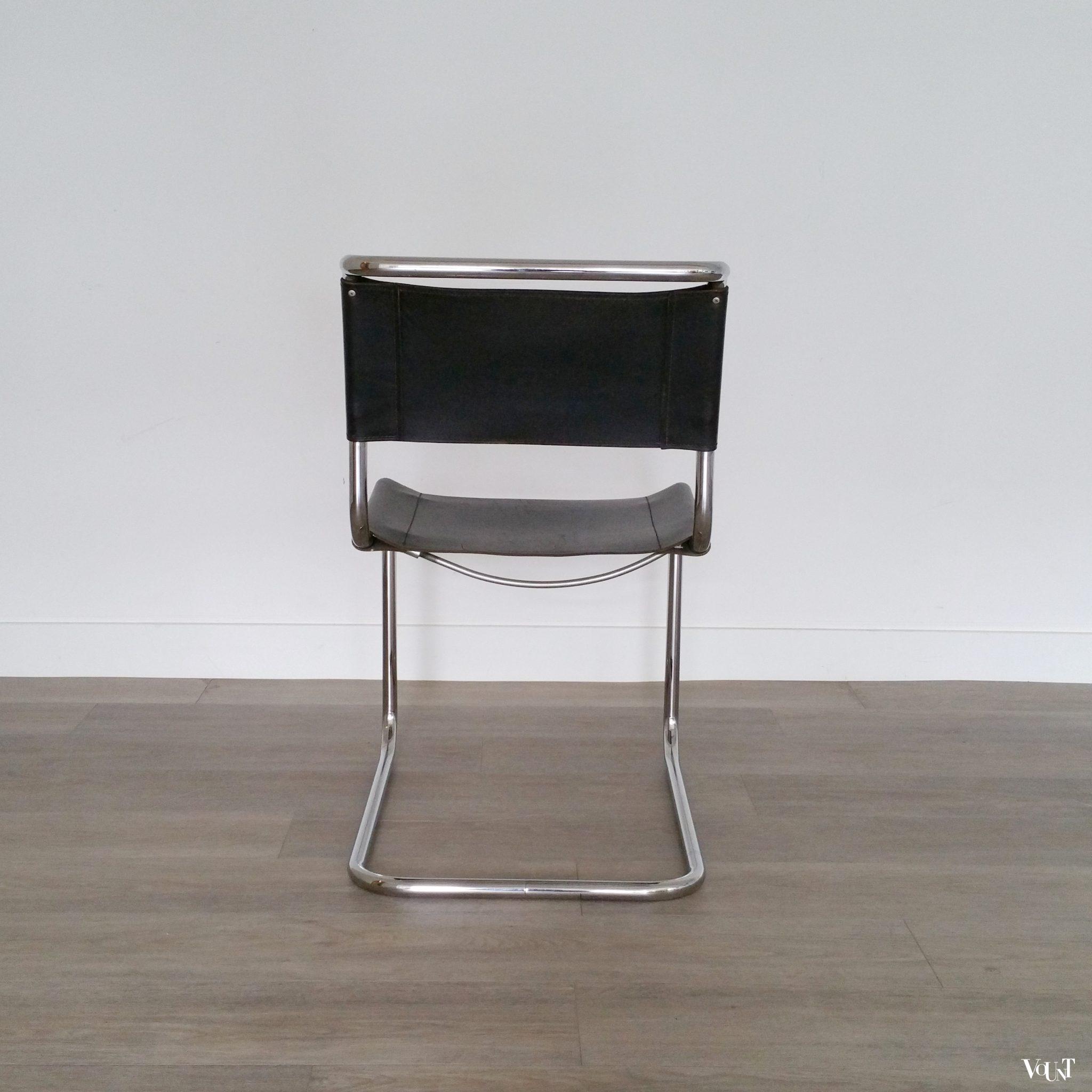 Set van 4 jaren '80 originele S33 stoelen, Mart Stam voor Thonet
